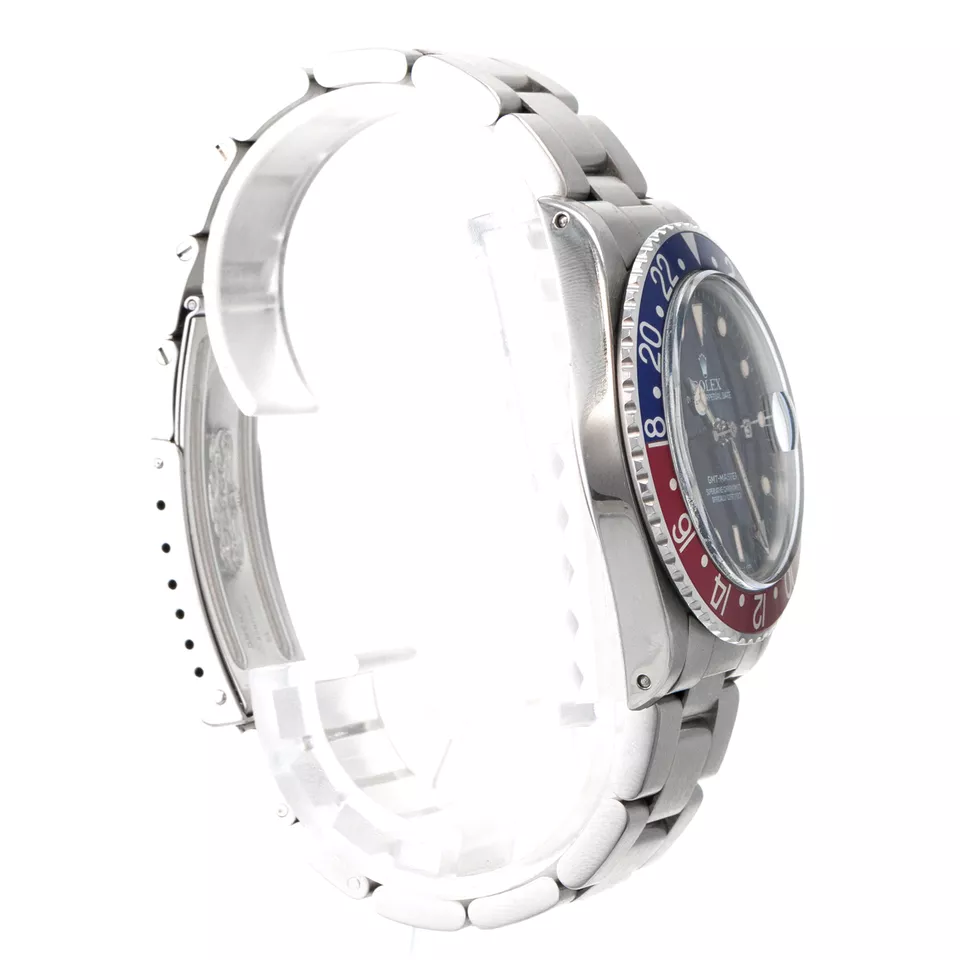Rolex GMT-Master II 16750 Pepsi Blue Red Vintage Patina Oyster Steel - Image 3