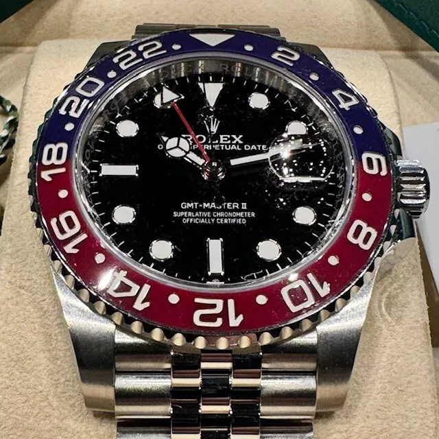Rolex GMT Master II Pepsi 126710BLRO 40mm Blue & Red Bezel Jubilee Box & Papers - Image 5