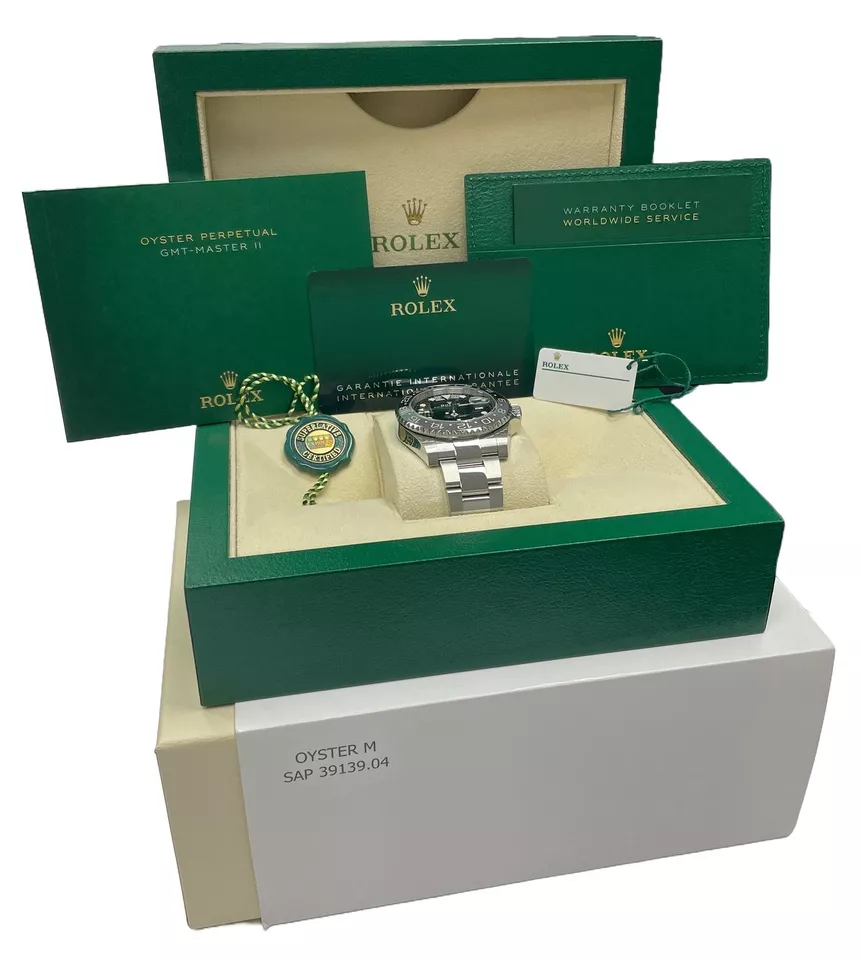 JULY 2024 PAPERS Rolex GMT-Master II BRUCE WAYNE Ceramic 126710 GRNR BOX (Unworn) - Image 3