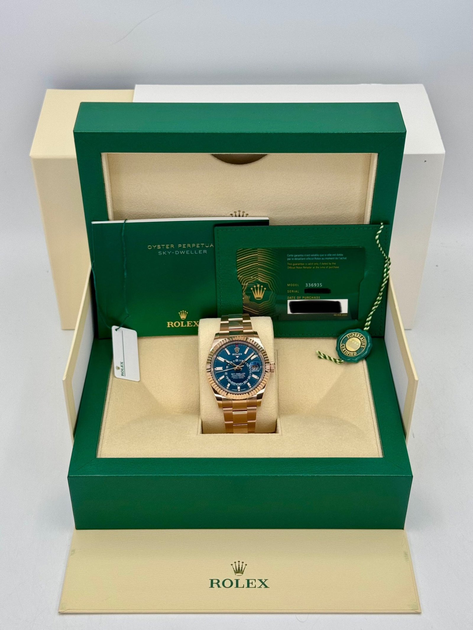 2025 Rolex Sky-Dweller 42mm 336935 Rose Gold Blue Dial (Unworn) - Image 9