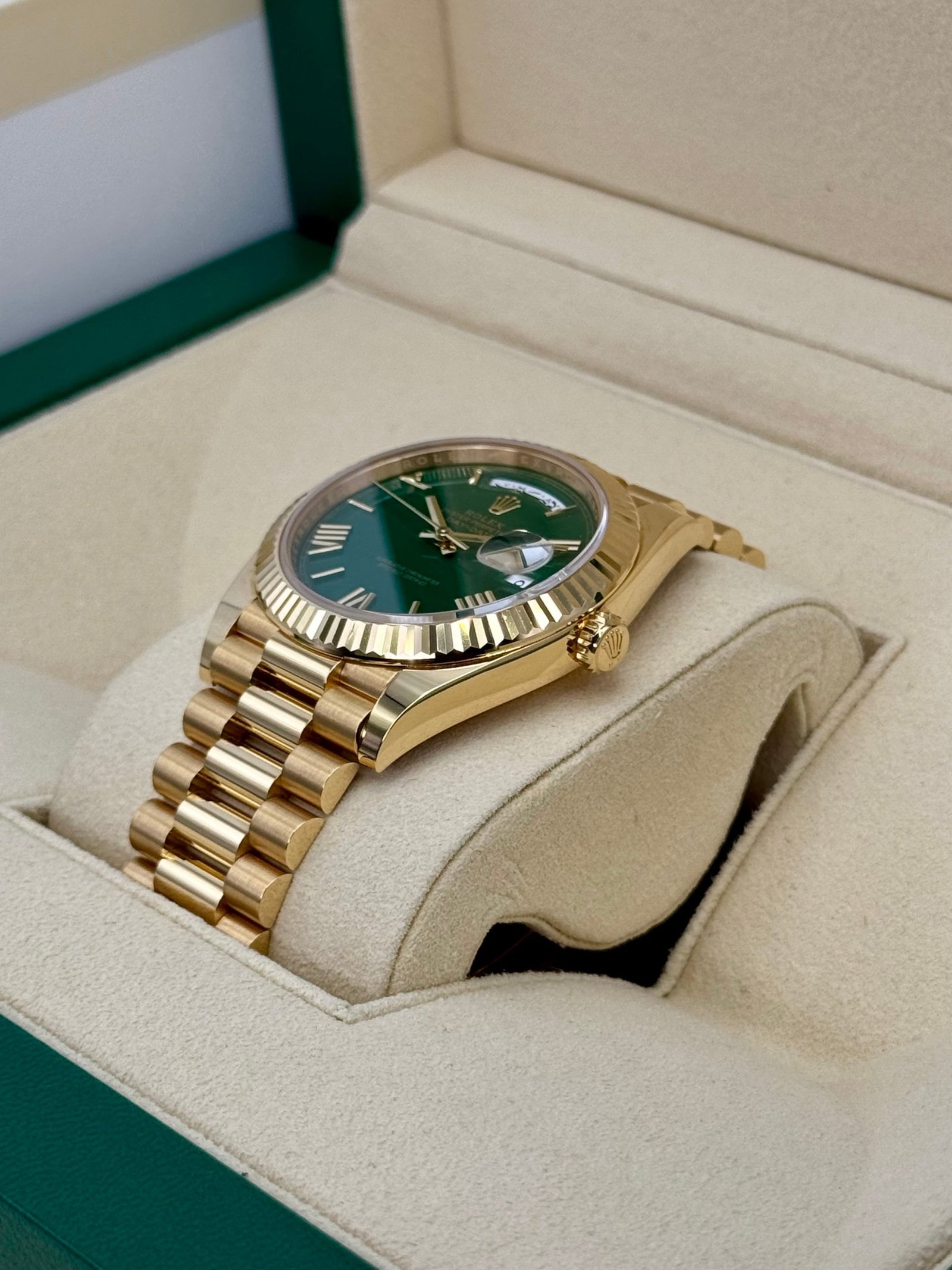 2023 Rolex Day-Date 40mm 228238 Arabic Calendar Green Dial - Image 6