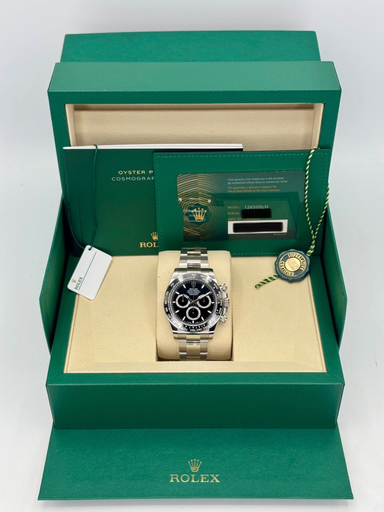 2025 Rolex Daytona 40mm 126500LN Stainless Steel Black Dial (Unworn) - Image 10