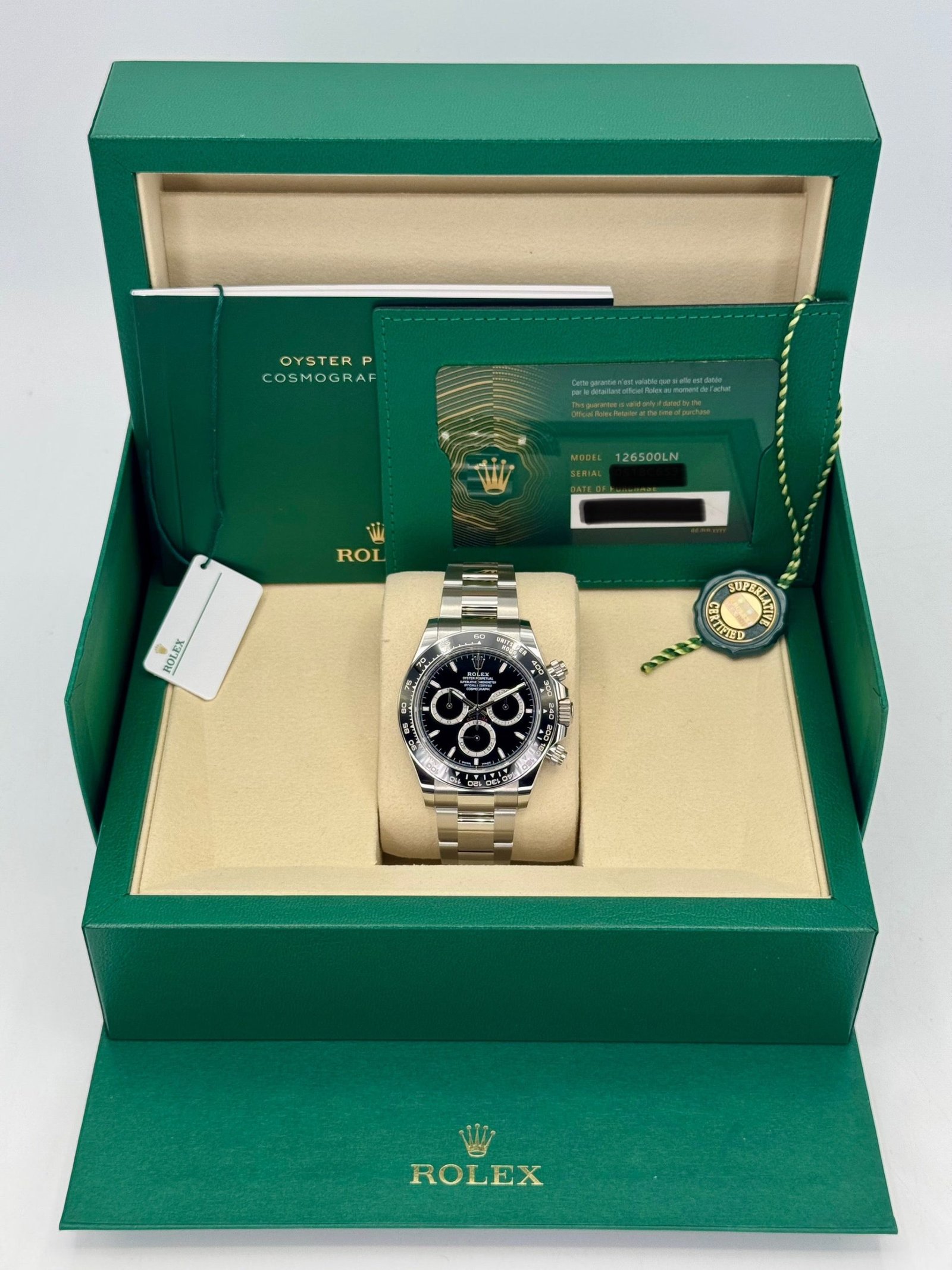 2025 Rolex Daytona 40mm 126500LN Stainless Steel Black Dial (Unworn) - Image 9