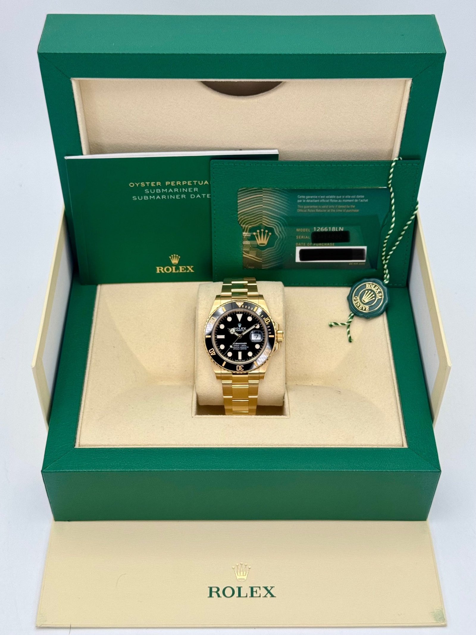 2022 Rolex Submariner 41mm 126618LN Yellow Gold Black Dial - Image 9