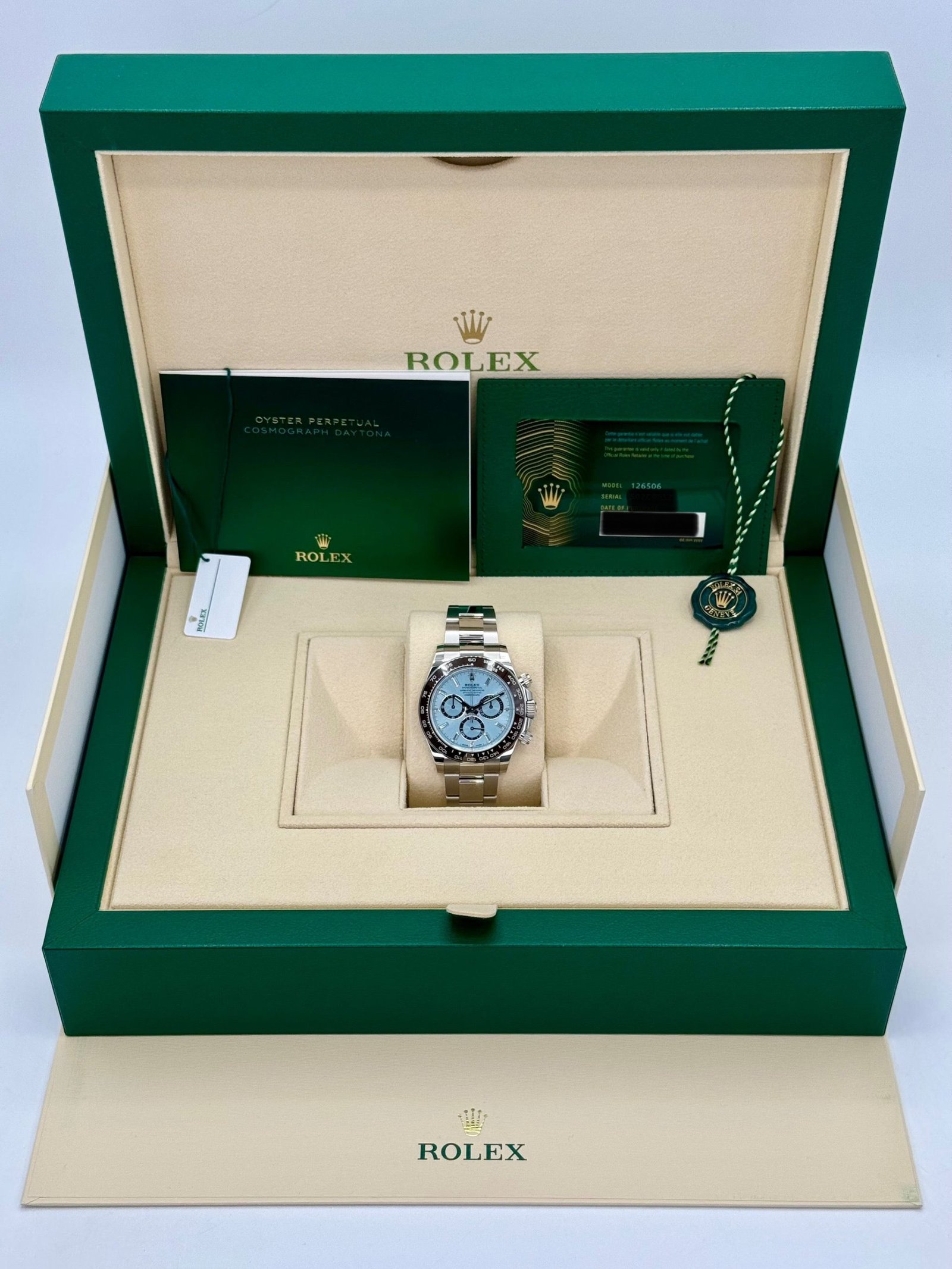 Rolex Daytona 40mm 126506 Platinum Ice Blue Diamond Baguette Dial (Unworn) - Image 12
