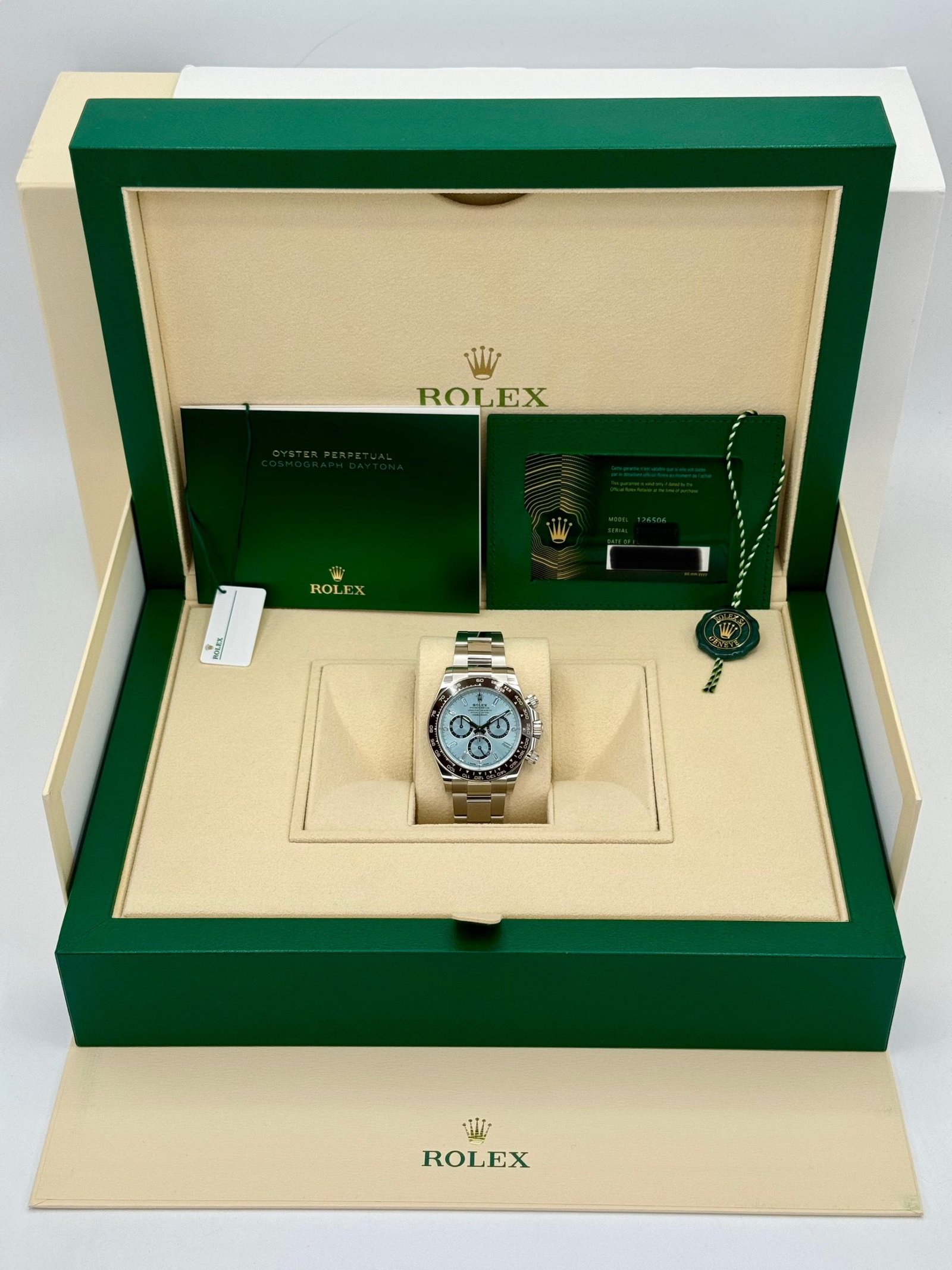 Rolex Daytona 40mm 126506 Platinum Ice Blue Diamond Baguette Dial (Unworn) - Image 13