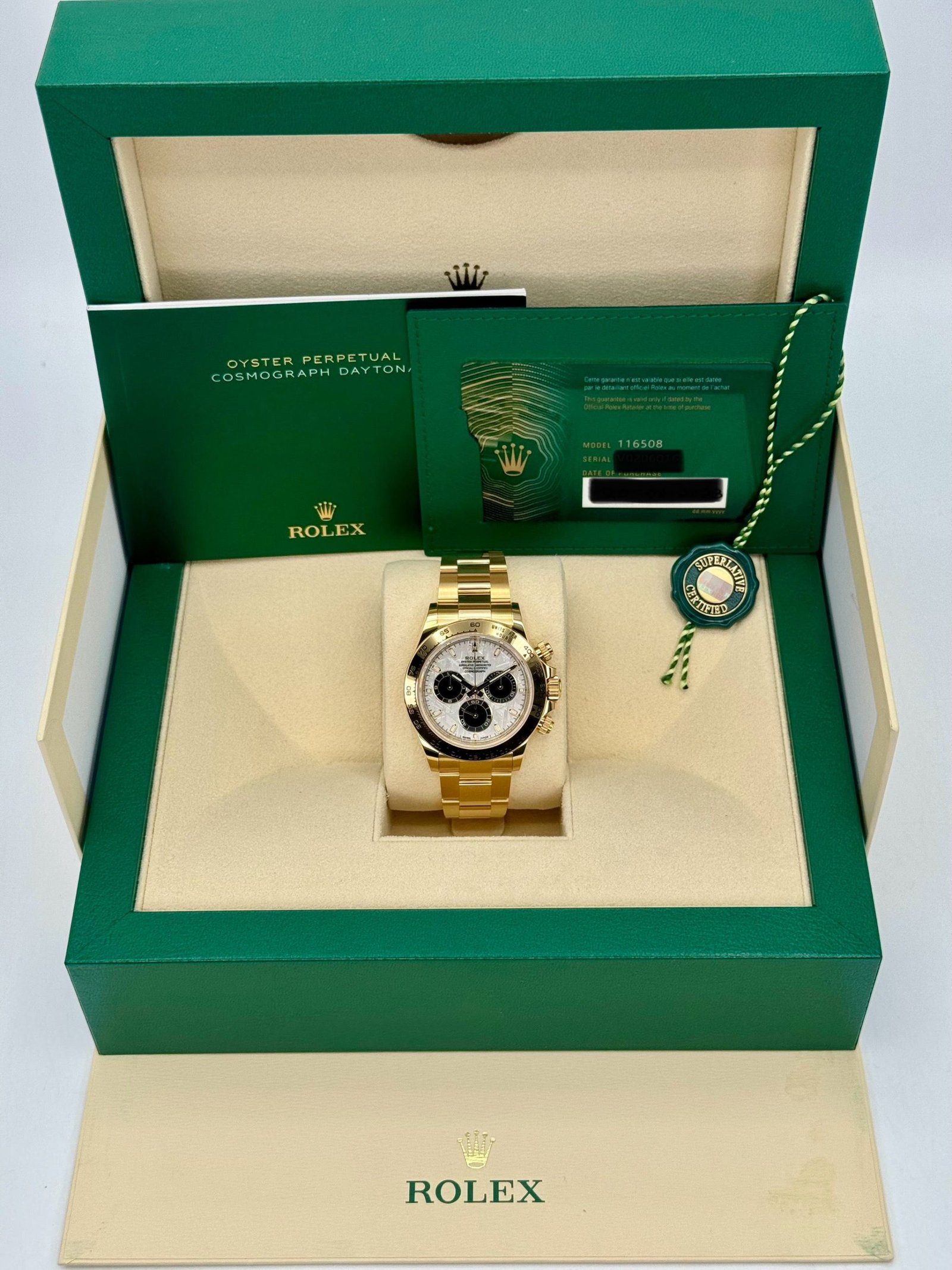 2023 Rolex Daytona 40mm 116508 Yellow Gold Meteorite Dial (Unworn) - Image 11