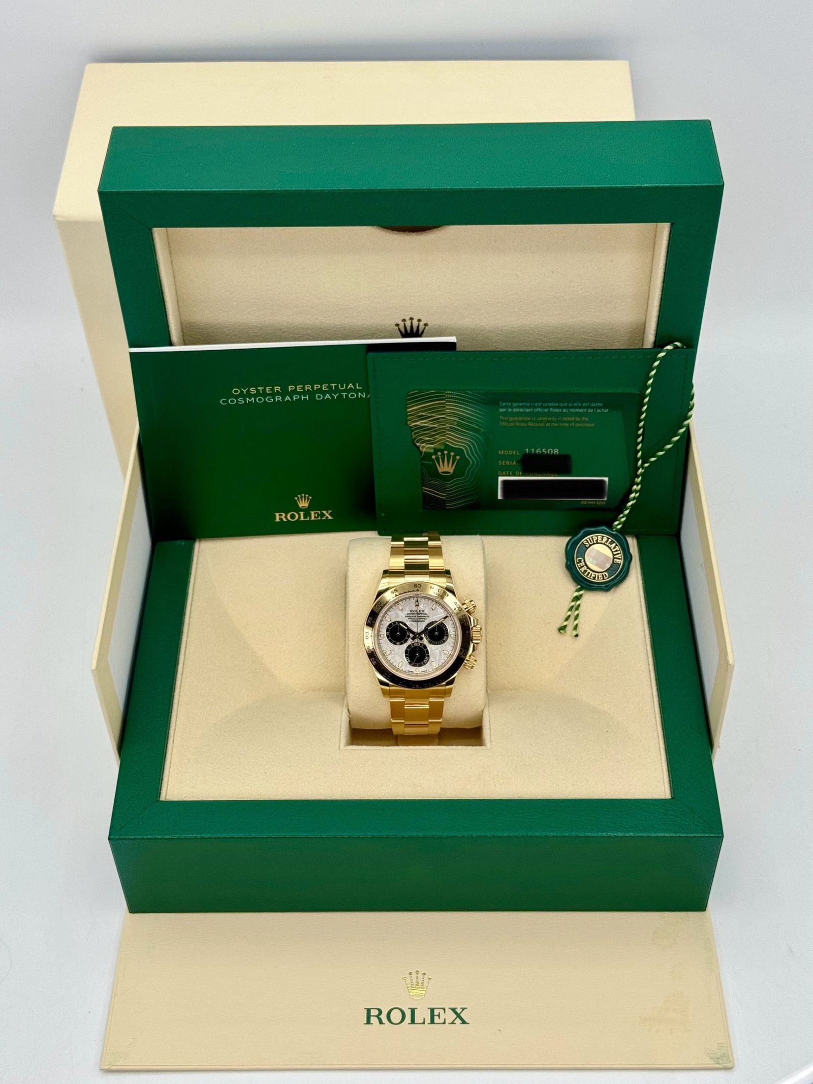 2023 Rolex Daytona 40mm 116508 Yellow Gold Meteorite Dial (Unworn) - Image 12