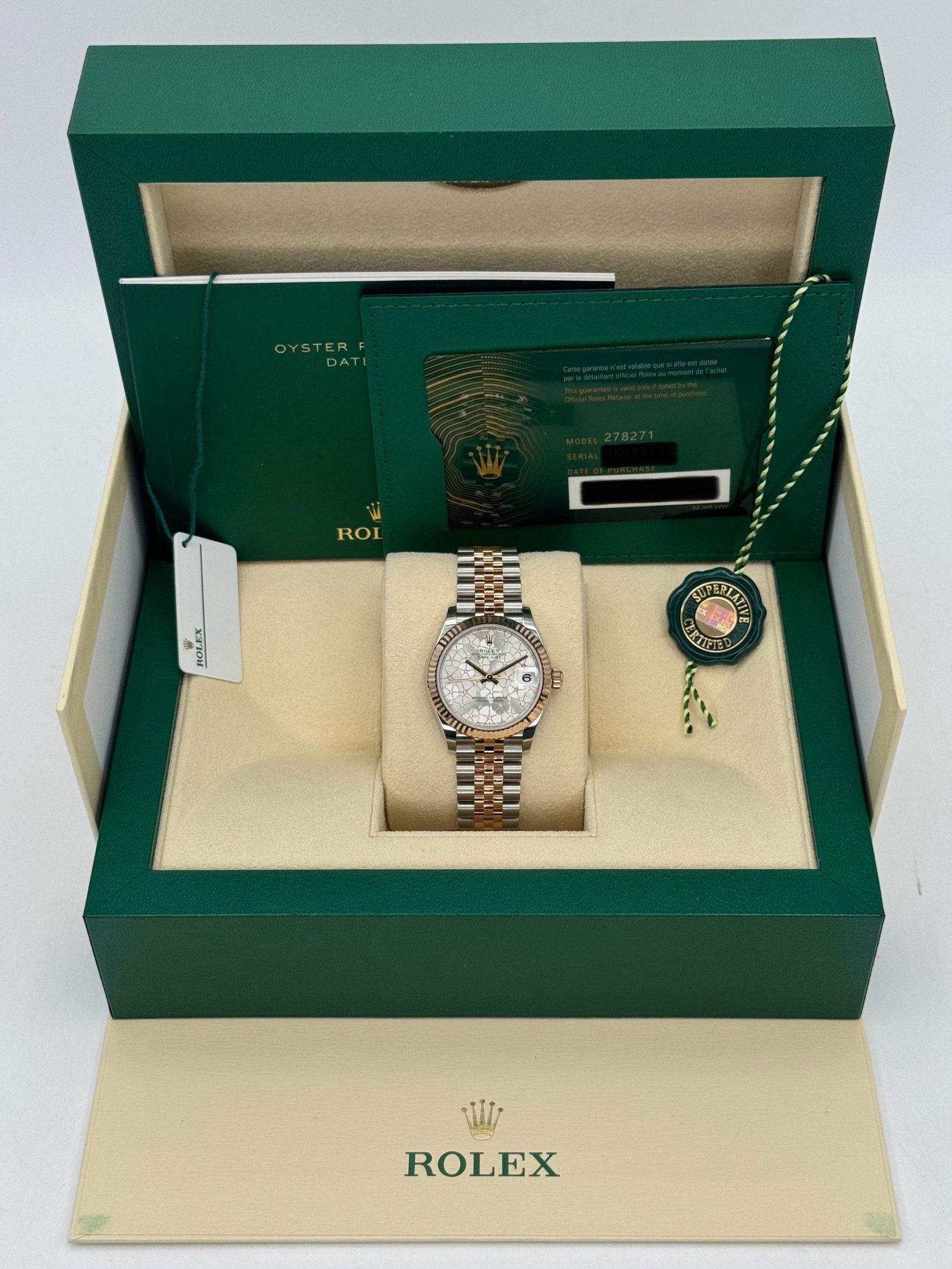 2024 Rolex Ladies Datejust 31mm 278271 Jubilee Floral Motif Dial (Unworn) - Image 11