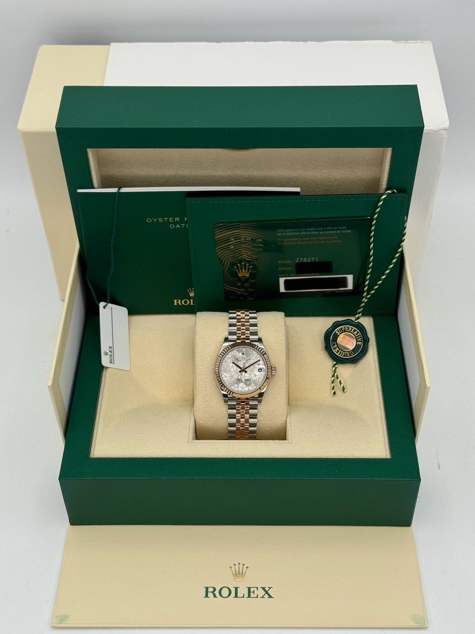 2024 Rolex Ladies Datejust 31mm 278271 Jubilee Floral Motif Dial (Unworn) - Image 12