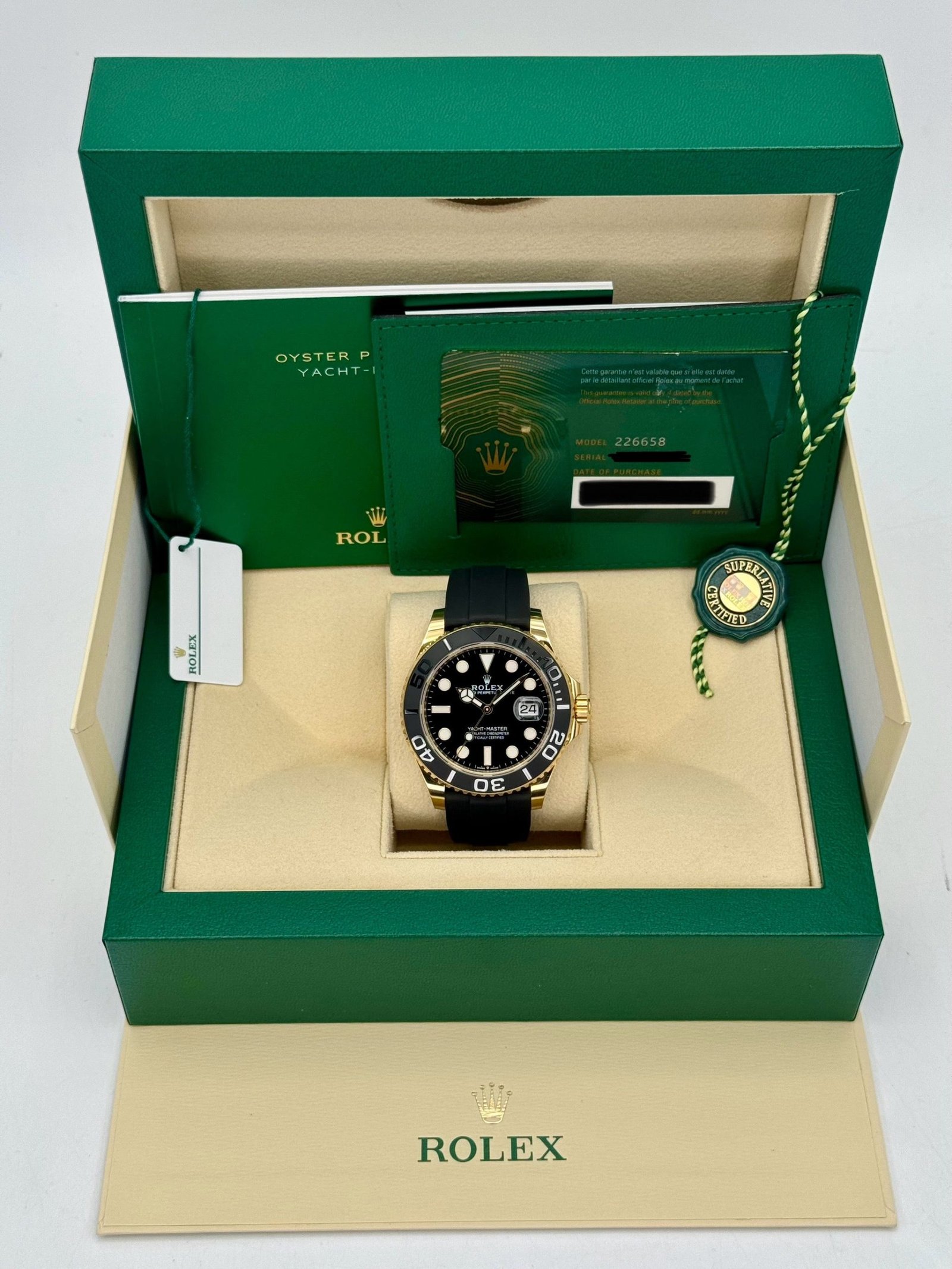 2024 Rolex Yacht-Master 42mm 226658 Gold Oysterflex Black Dial - Image 11