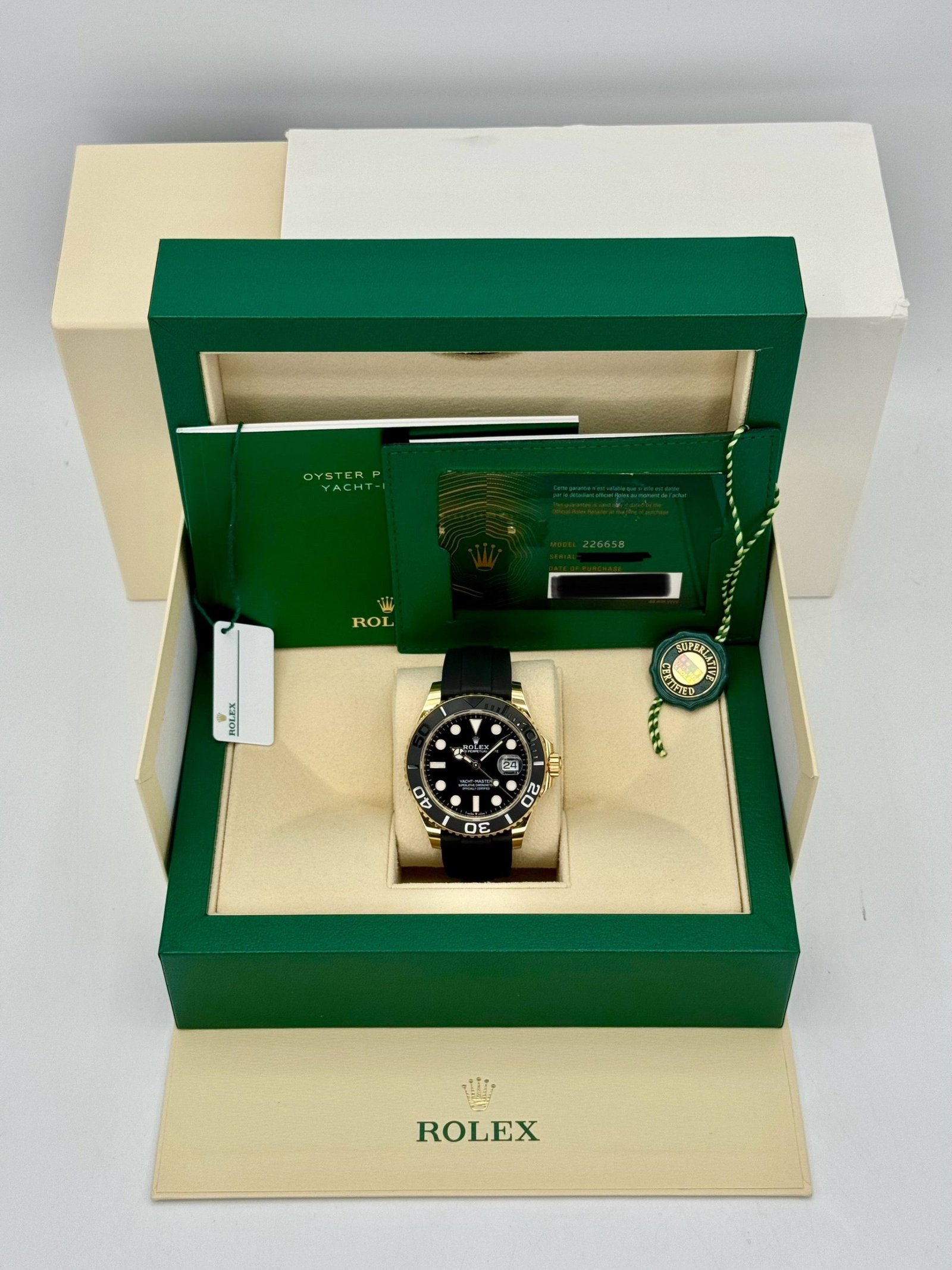 2024 Rolex Yacht-Master 42mm 226658 Gold Oysterflex Black Dial - Image 12