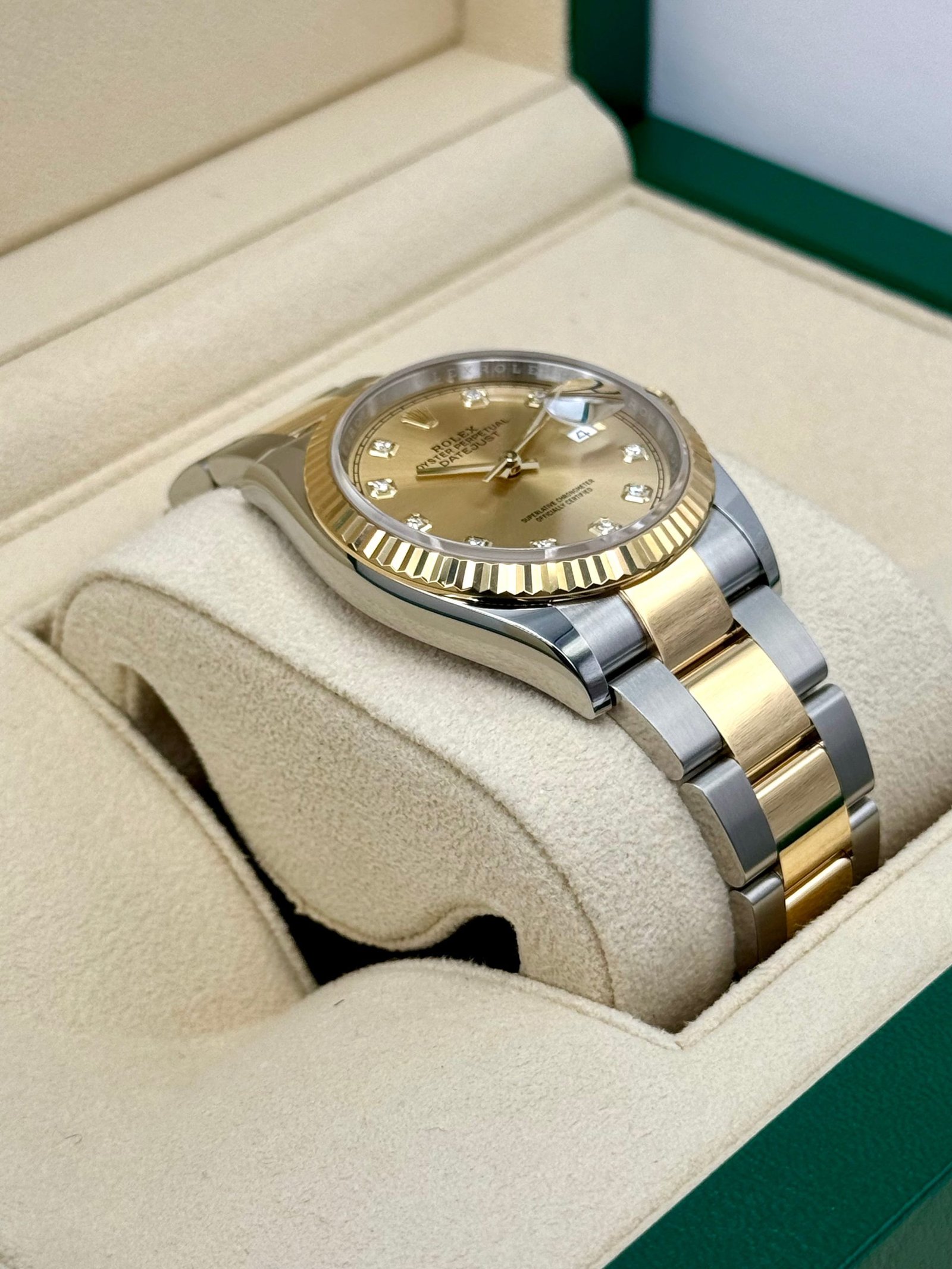 2024 Rolex Datejust 36mm 126233 Two-Tone Champagne Diamond Dial (Unworn) - Image 6