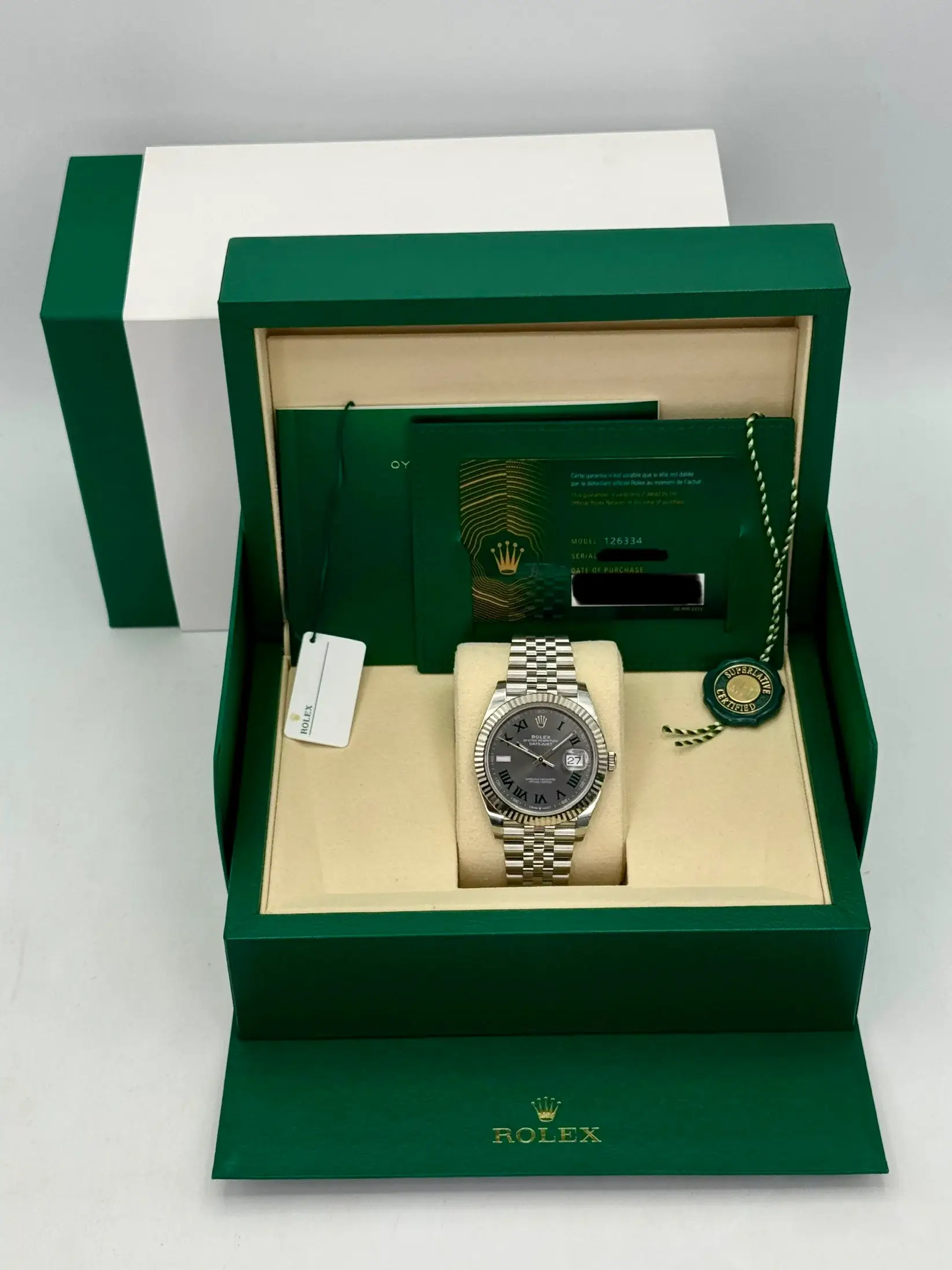 2026 Rolex Datejust 41mm 126334 Jubilee Wimbledon Dial (Unworn) - Image 11