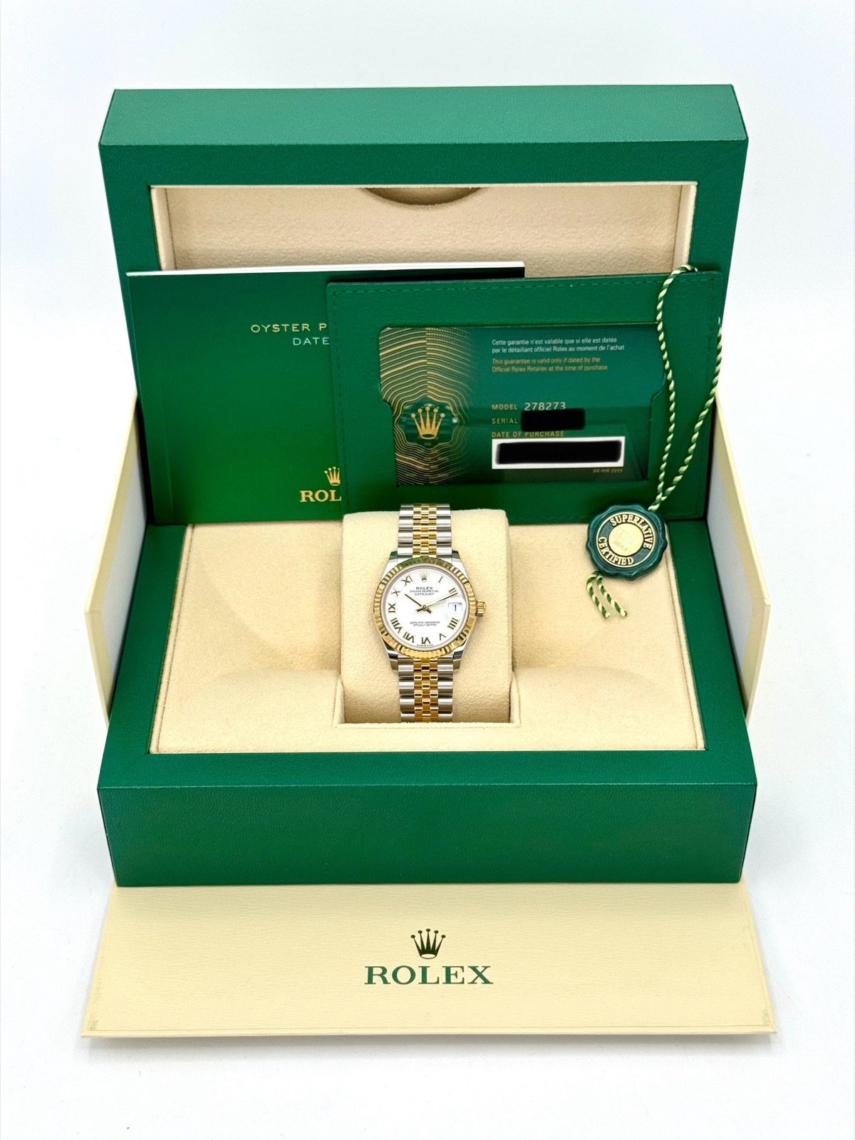 2025 Rolex Datejust 31mm 278273 Two-Tone Jubilee White Dial (Unworn) - Image 10