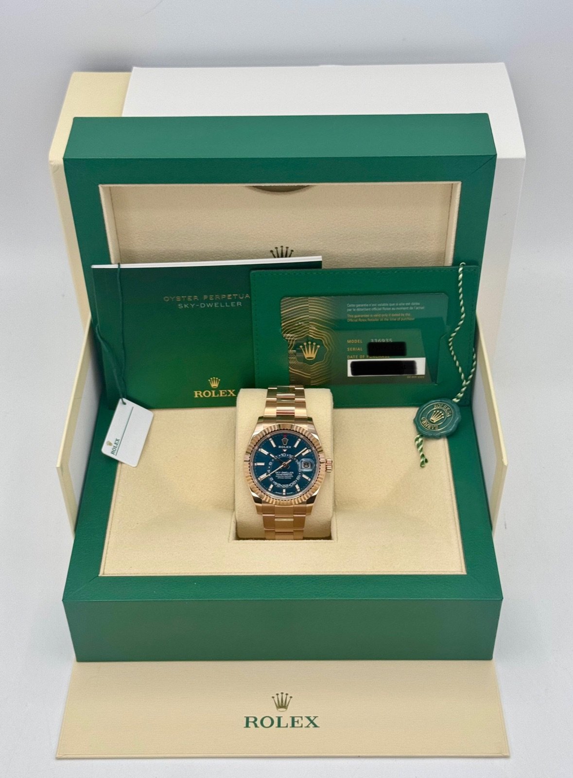 2024 Rolex Sky-Dweller 42mm 336935 Rose Gold Blue Dial (Unworn) - Image 12
