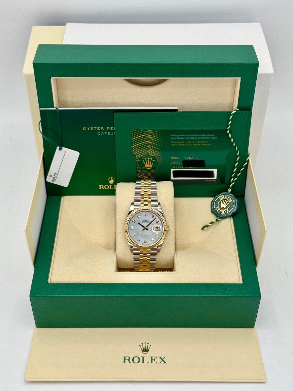 2024 Rolex Datejust 36mm 126233 Mother of Pearl Diamond Dial (Unworn) - Image 10