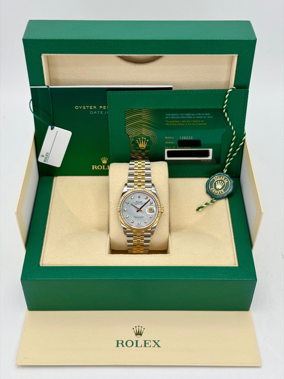 2024 Rolex Datejust 36mm 126233 Mother of Pearl Diamond Dial (Unworn) - Image 9