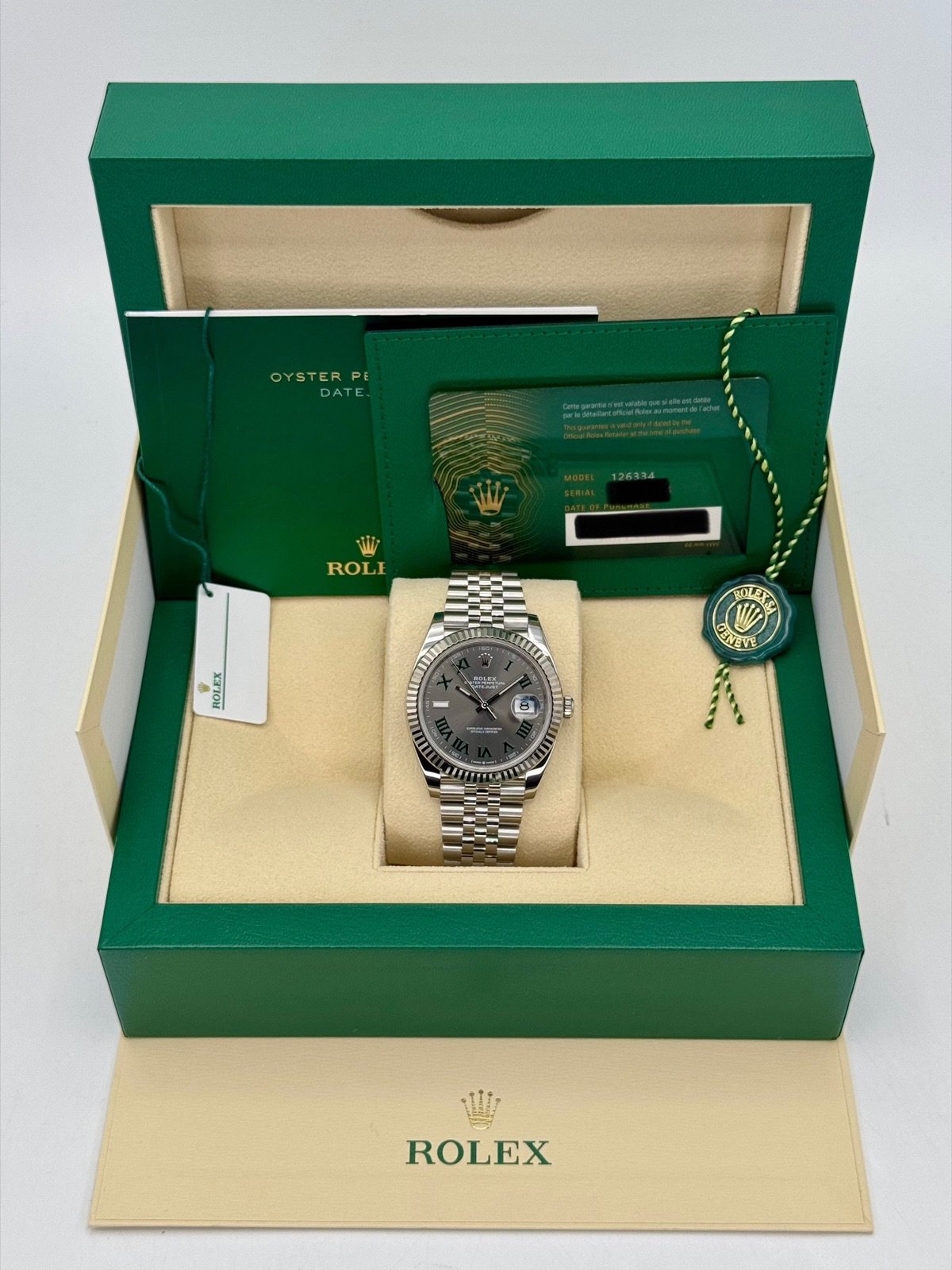 2024 Rolex Datejust 41mm 126334 Jubilee Wimbledon Dial - Image 11
