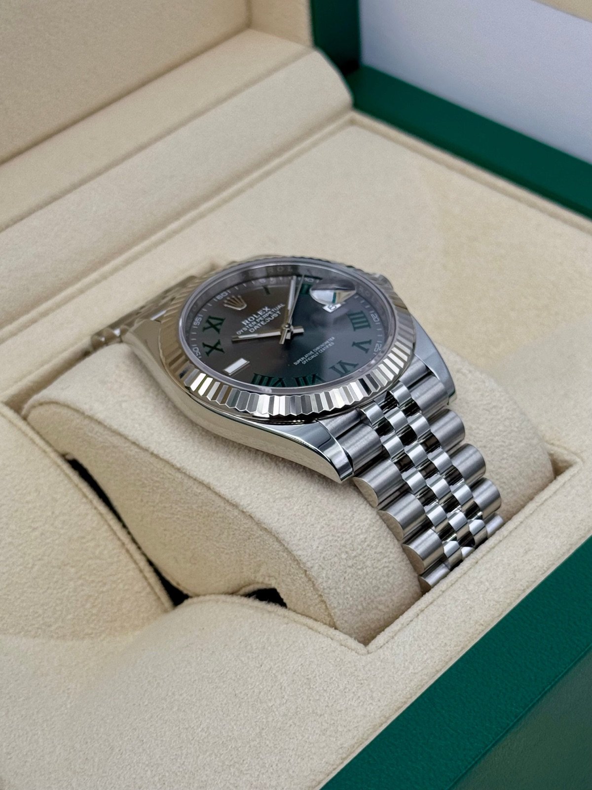 2024 Rolex Datejust 41mm 126334 Jubilee Wimbledon Dial - Image 6