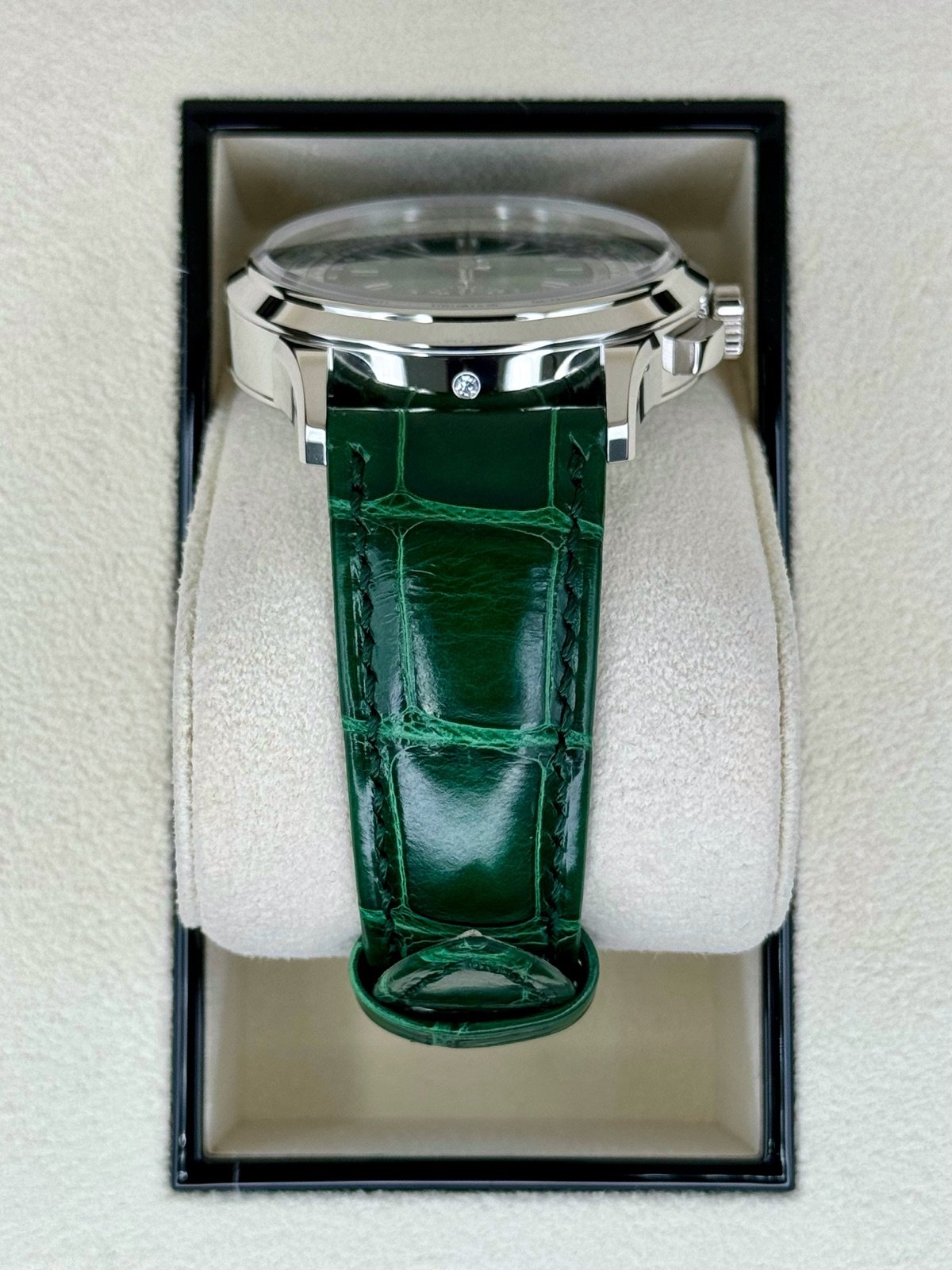 2023 Patek Philippe 5930P World Time Flyback Chronograph Platinum Green Dial - Image 3