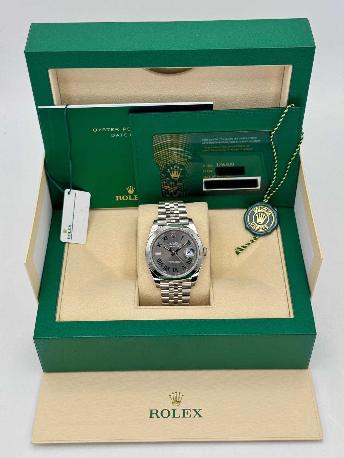 2024 Rolex Datejust 41mm 126300 Jubilee Wimbledon Dial (Unworn) - Image 9