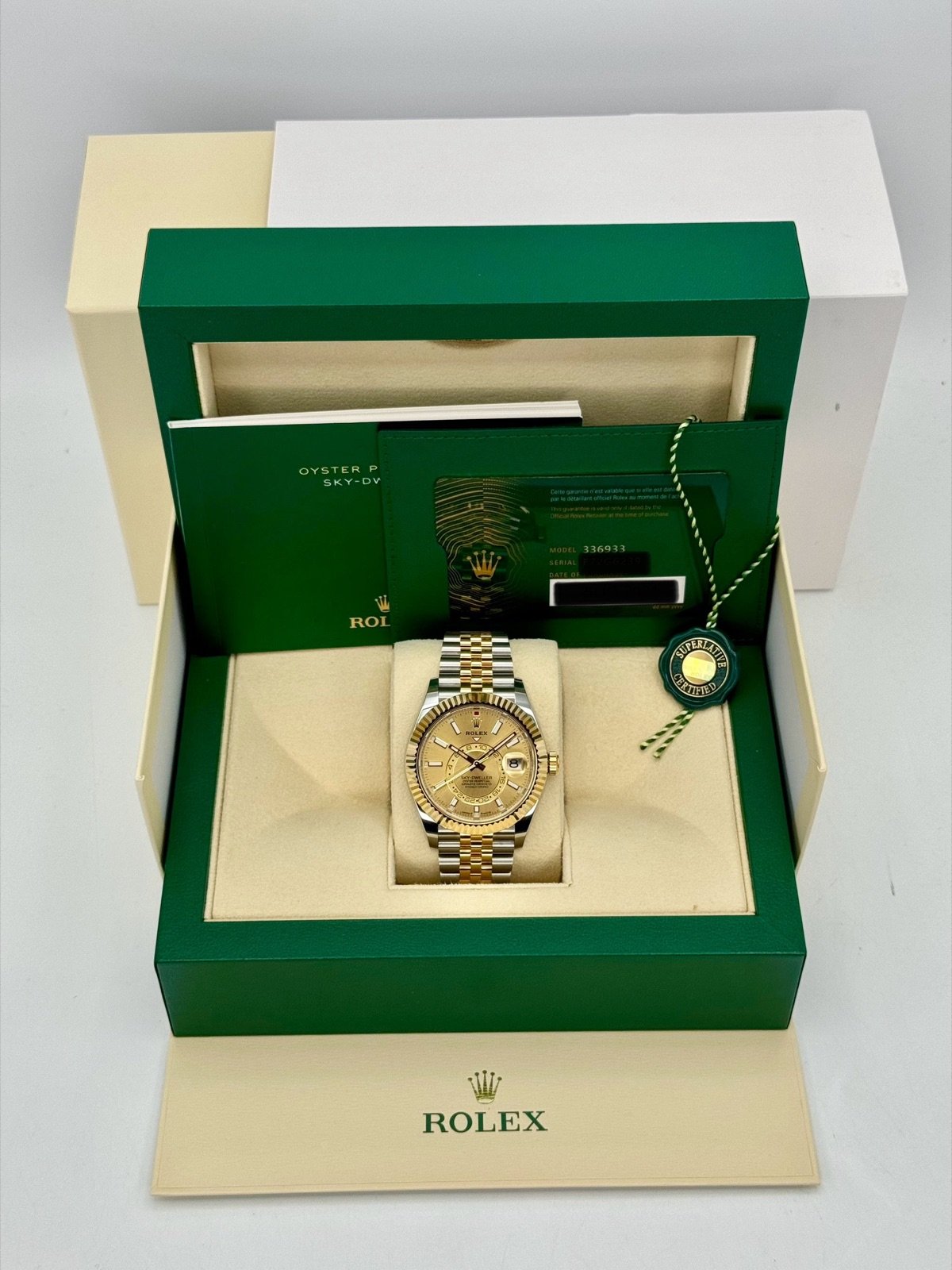 2024 Rolex Sky-Dweller 42mm 336933 Jubilee Champagne Dial (Unworn) - Image 12
