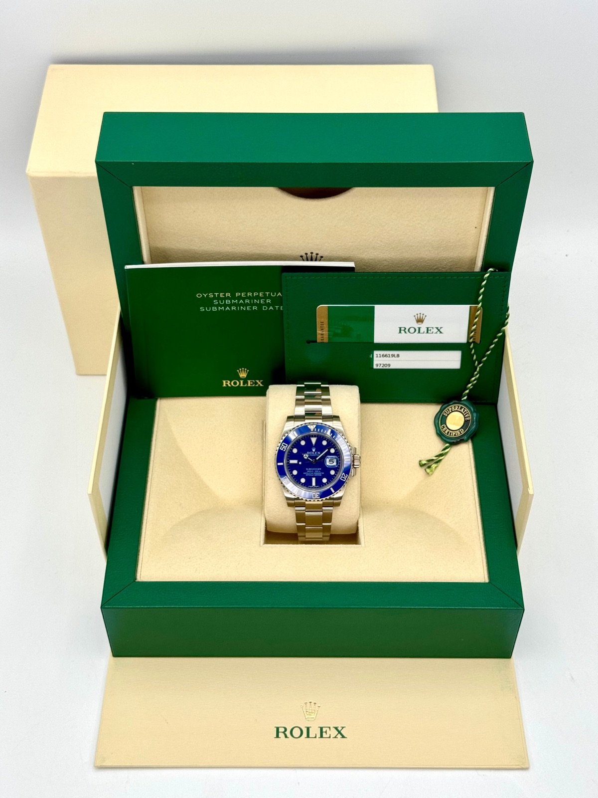 2018 Rolex Submariner “Smurf” 40mm 116619LB White Gold Blue Dial - Image 12