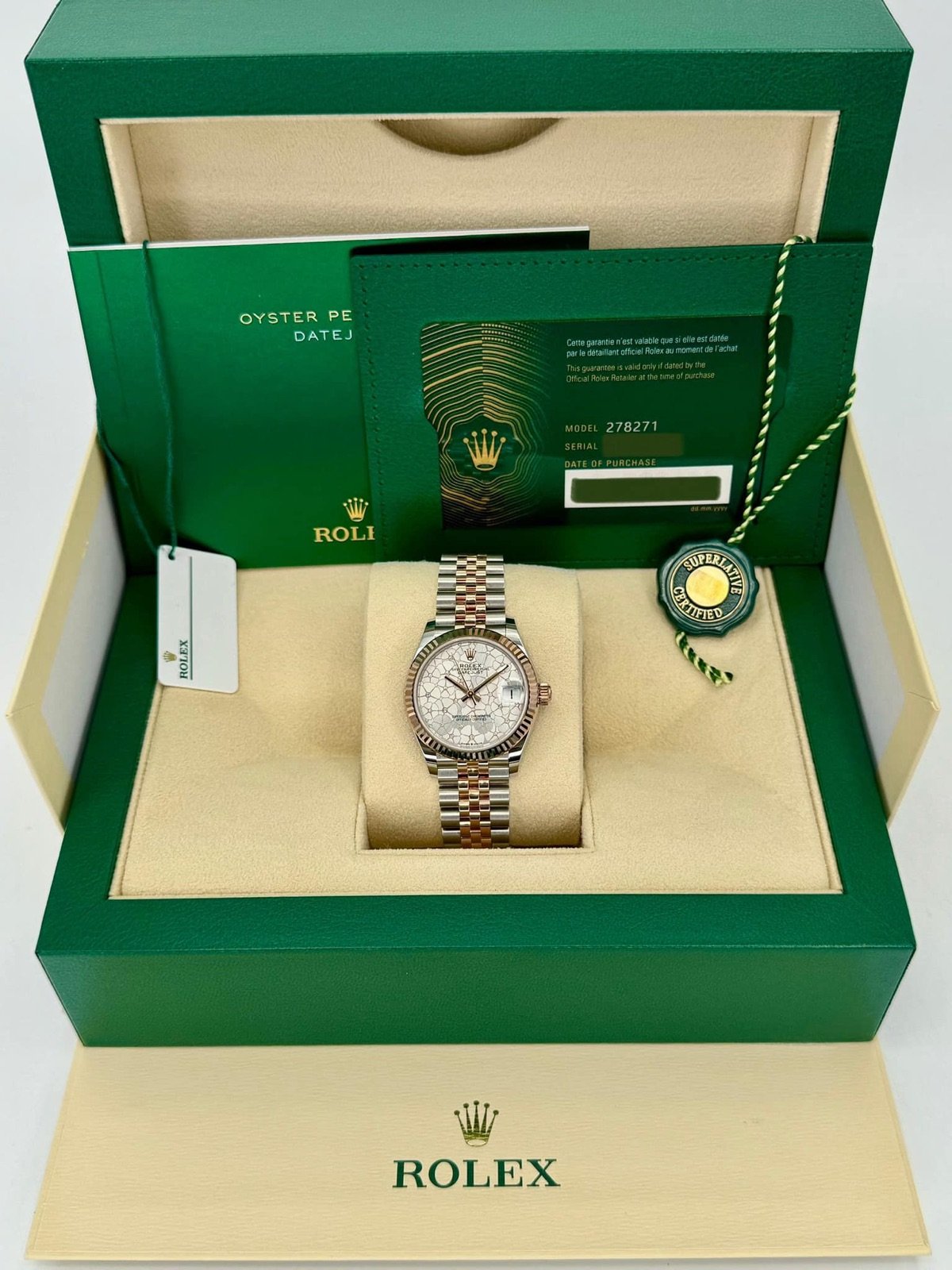 2024 Rolex Ladies Datejust 31mm 278271 Jubilee Floral Motif Dial (Unworn) - Image 11
