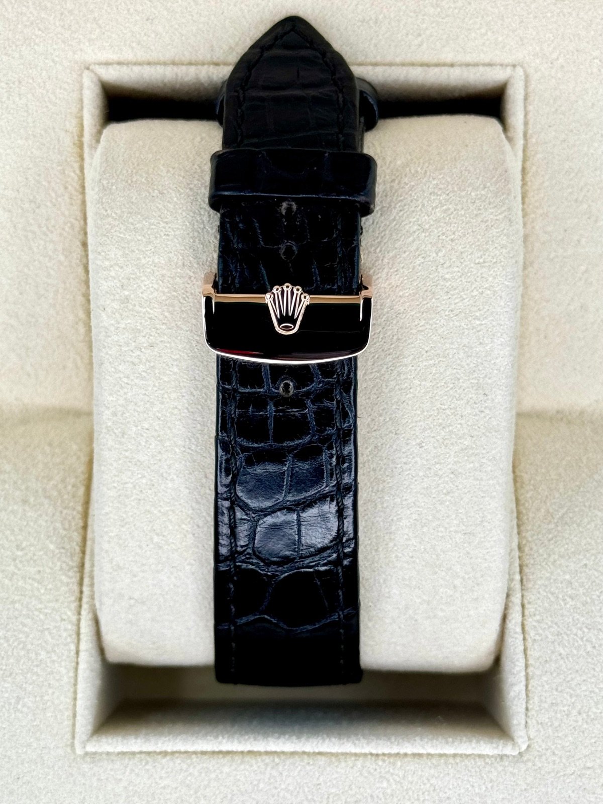 2018 Rolex Cellini Moonphase 39mm 50535 Rose Gold White Dial - Image 2