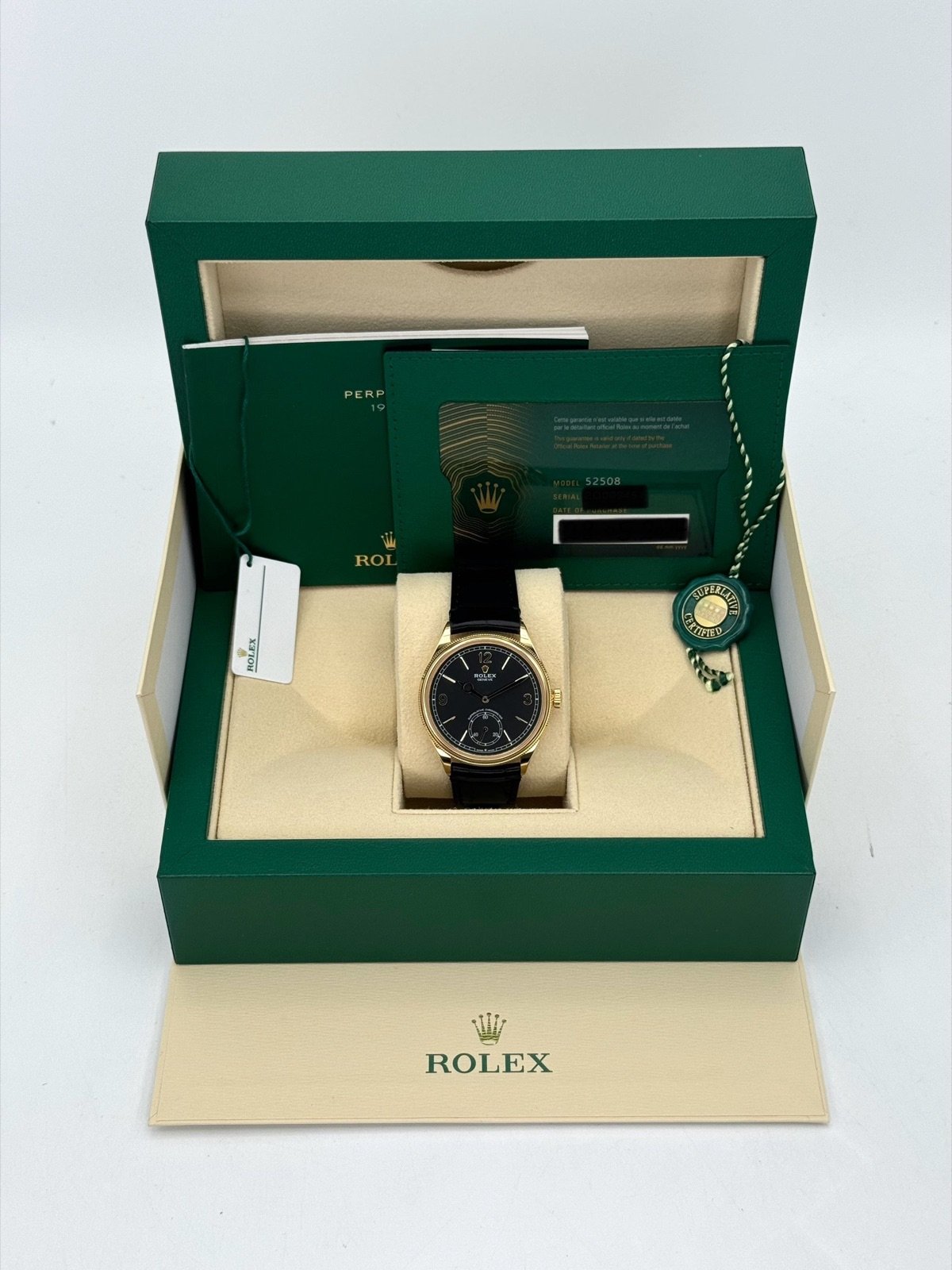 2024 Rolex 1908 39mm 52508 Yellow Gold Black Dial (Unworn) - Image 12