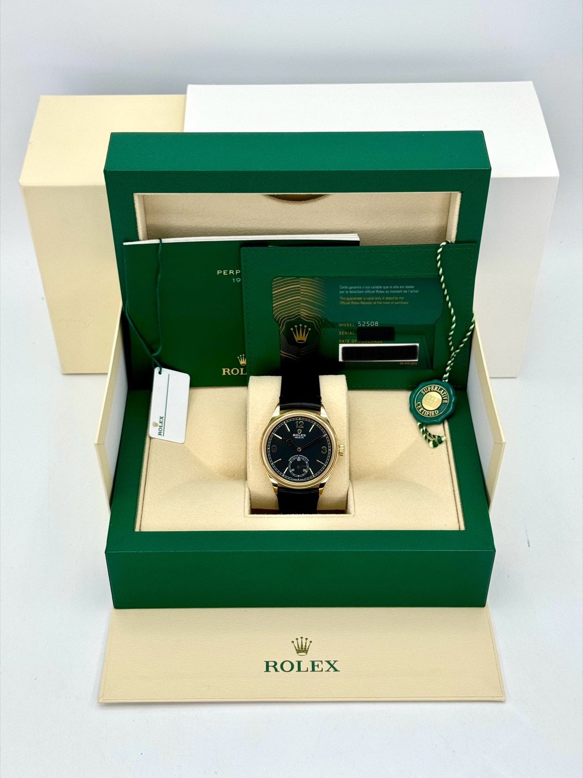2024 Rolex 1908 39mm 52508 Yellow Gold Black Dial (Unworn) - Image 13