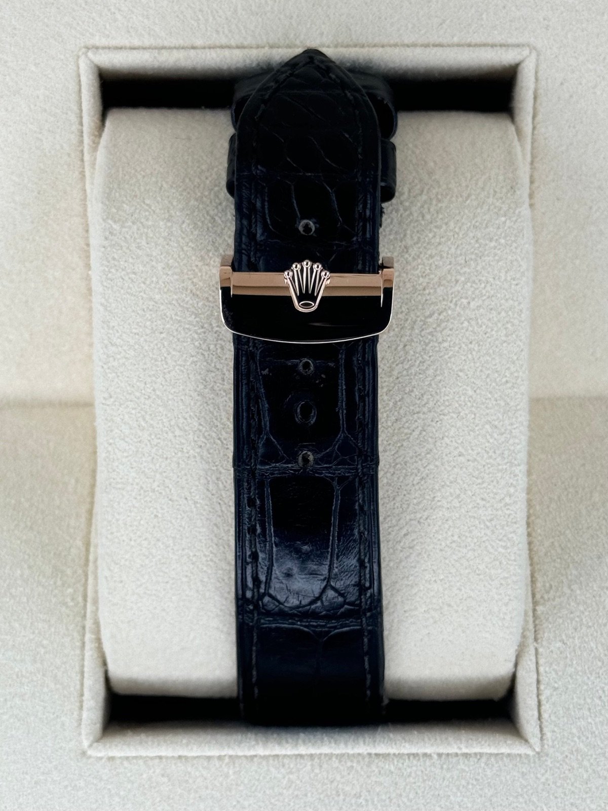 2018 Rolex Cellini Moonphase 39mm 50535 Rose Gold White Dial - Image 2