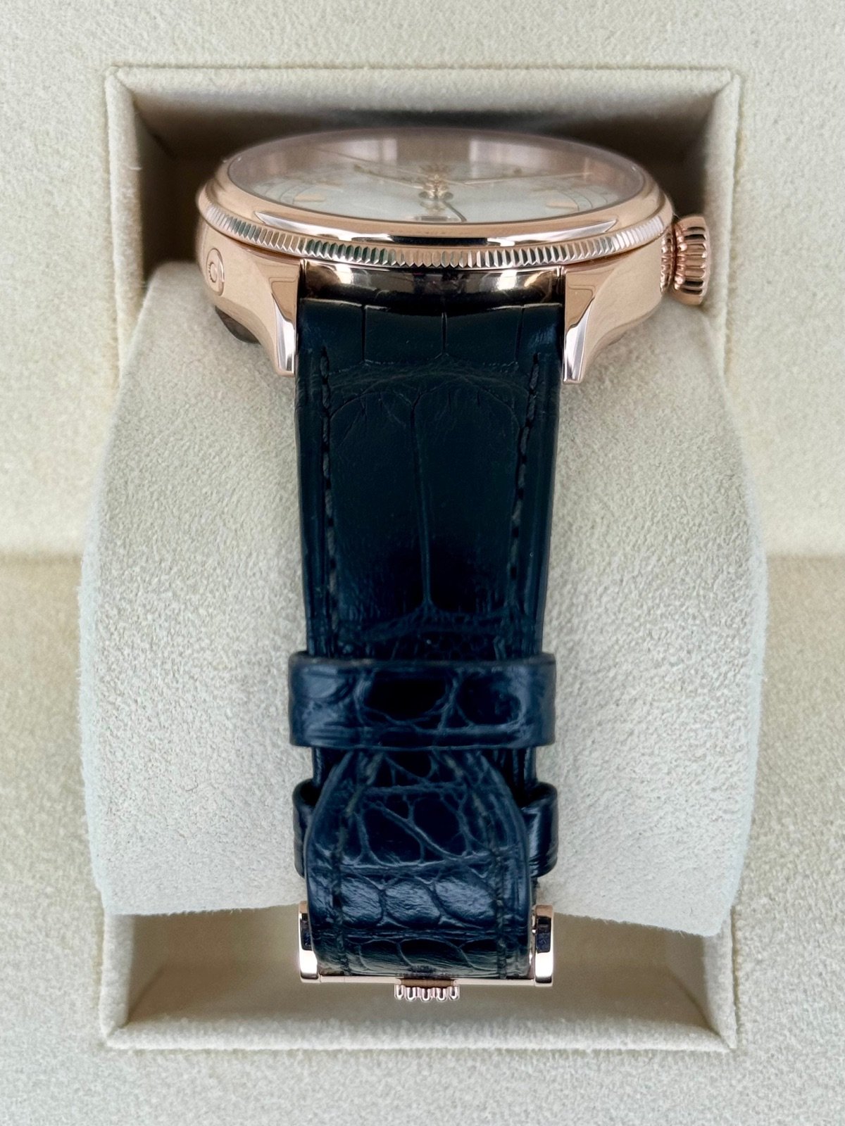 2018 Rolex Cellini Moonphase 39mm 50535 Rose Gold White Dial - Image 3