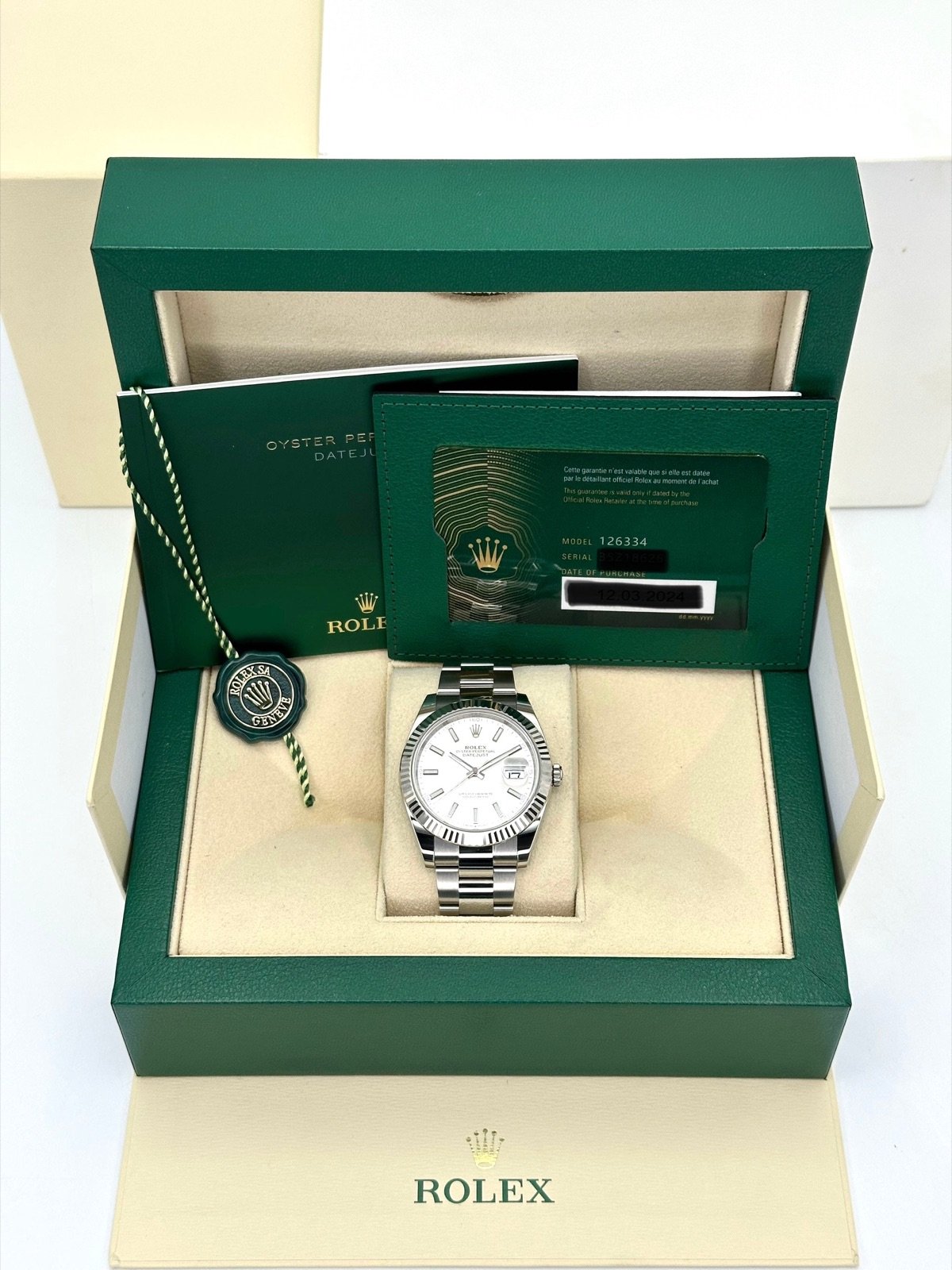 2024 Rolex Datejust 41mm 126334 Stainless Steel Oyster Silver Dial (Unworn) - Image 8