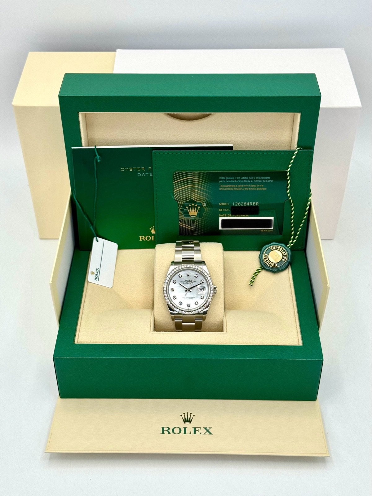 2024 Rolex Datejust 36mm 126284RBR MOP Diamond Dial (Unworn) - Image 12