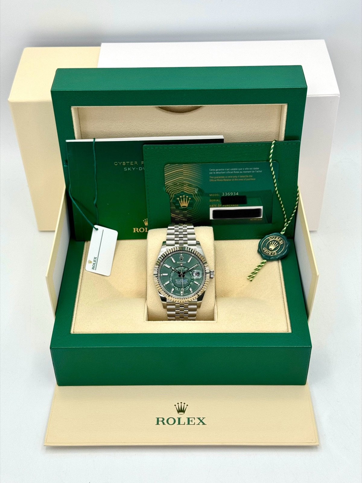 2024 Rolex Sky-Dweller 42mm 336934 Jubilee Mint Green Dial (Unworn) - Image 12