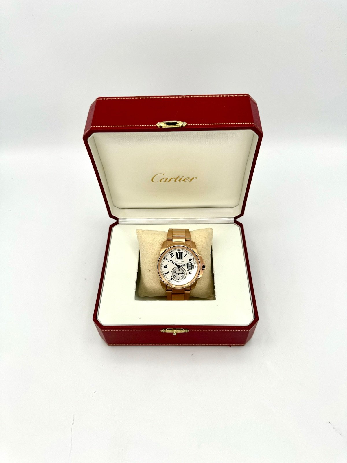 2016 Cartier Calibre de Cartier 42mm W7100018 Rose Gold White Dial - Image 15