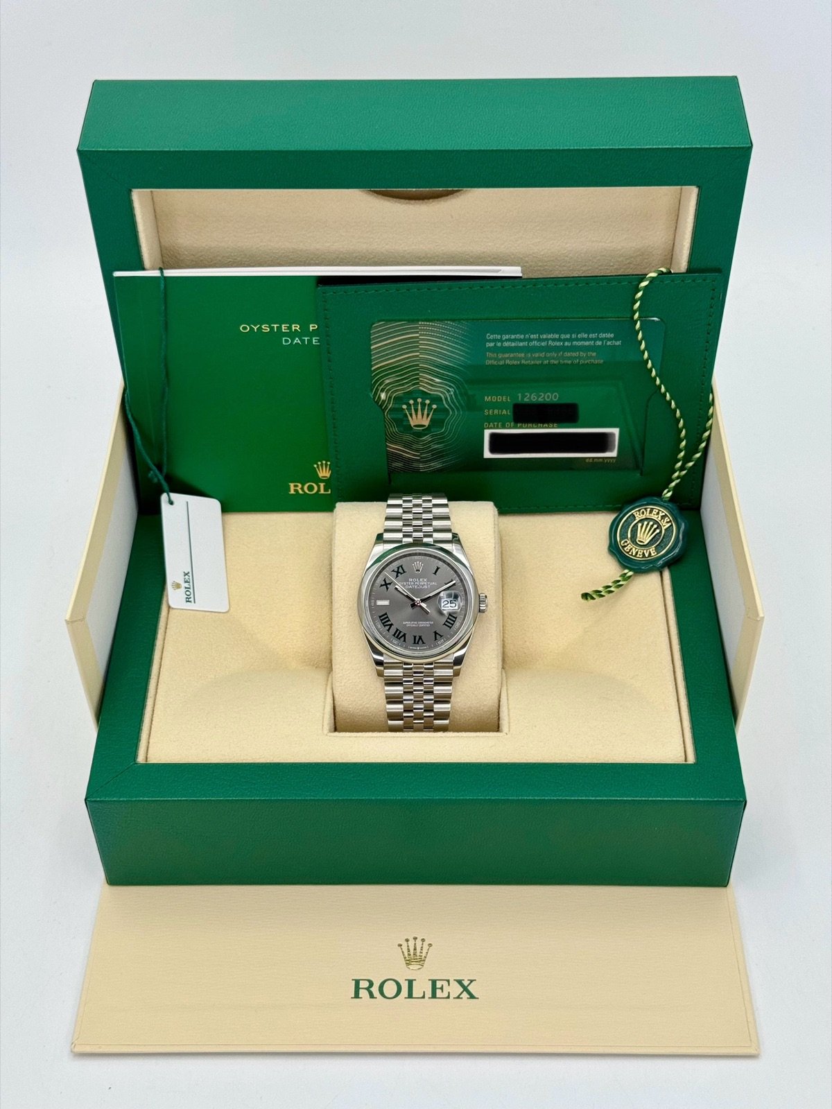 2023 Rolex Datejust 36mm 126200 Stainless Steel Jubilee Wimbeldon Dial - Image 11