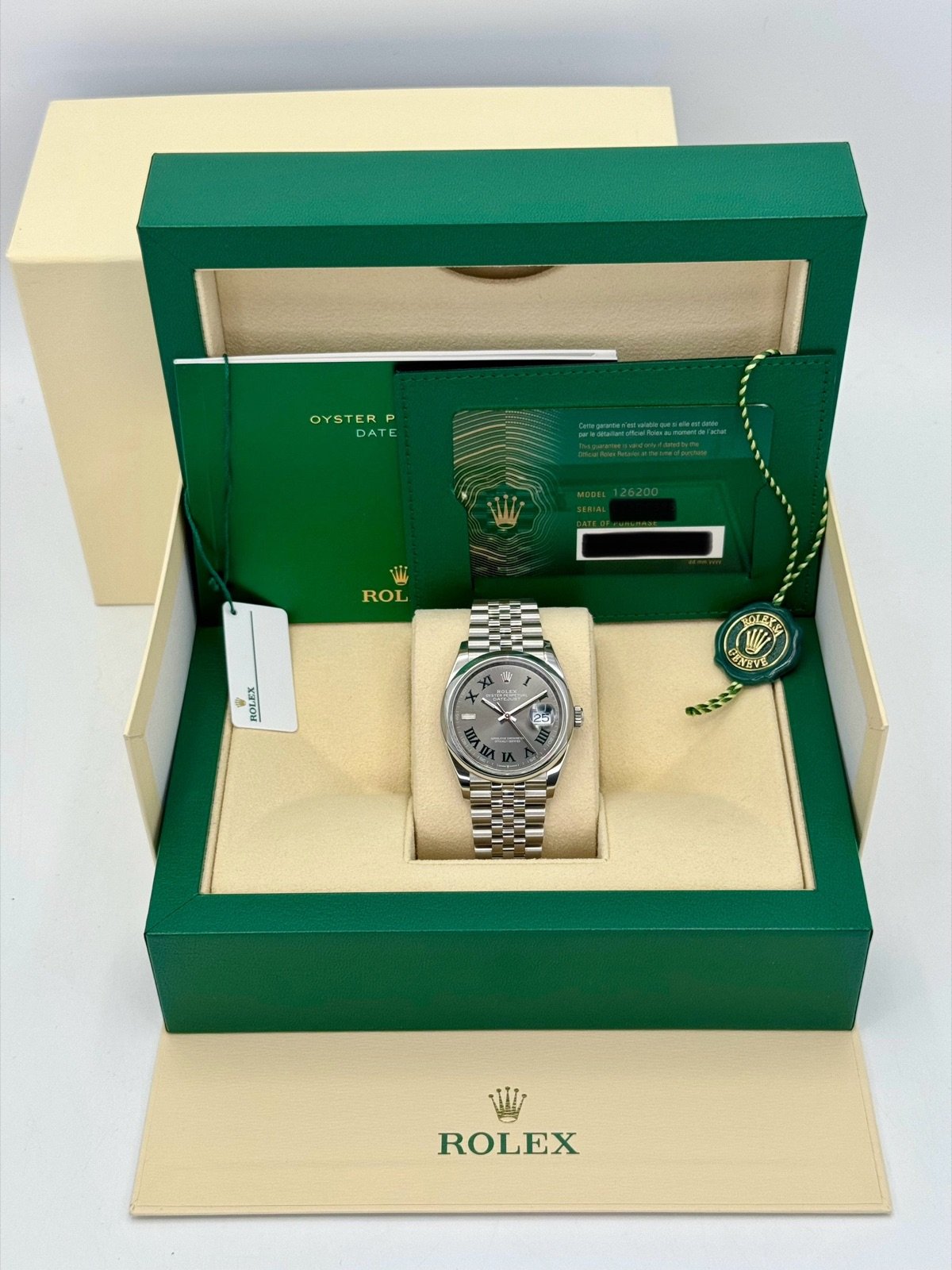 2023 Rolex Datejust 36mm 126200 Stainless Steel Jubilee Wimbeldon Dial - Image 12