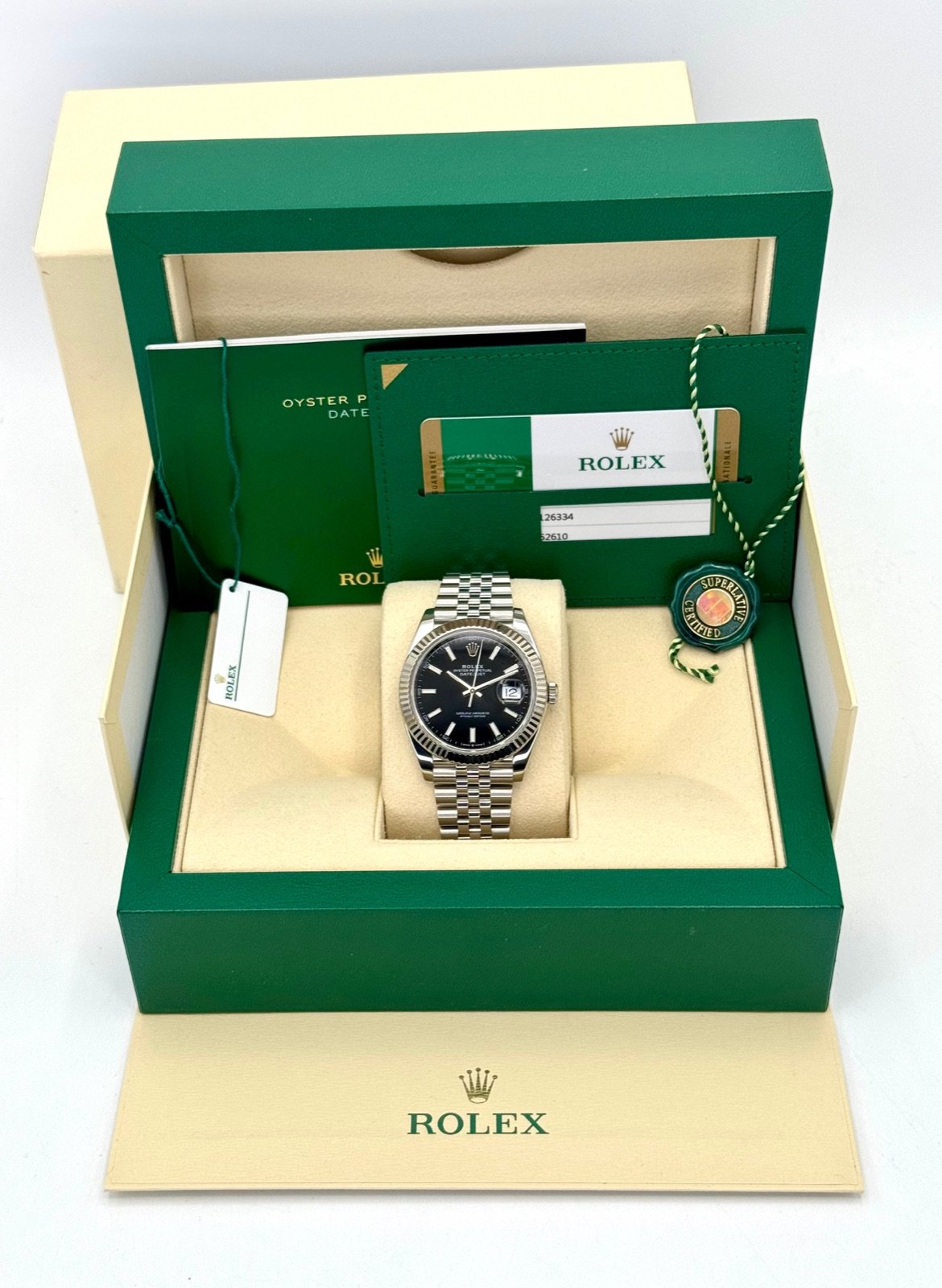 2020 Rolex Datejust 41mm 126334 Stainless Steel Jubilee Black Dial - Image 12