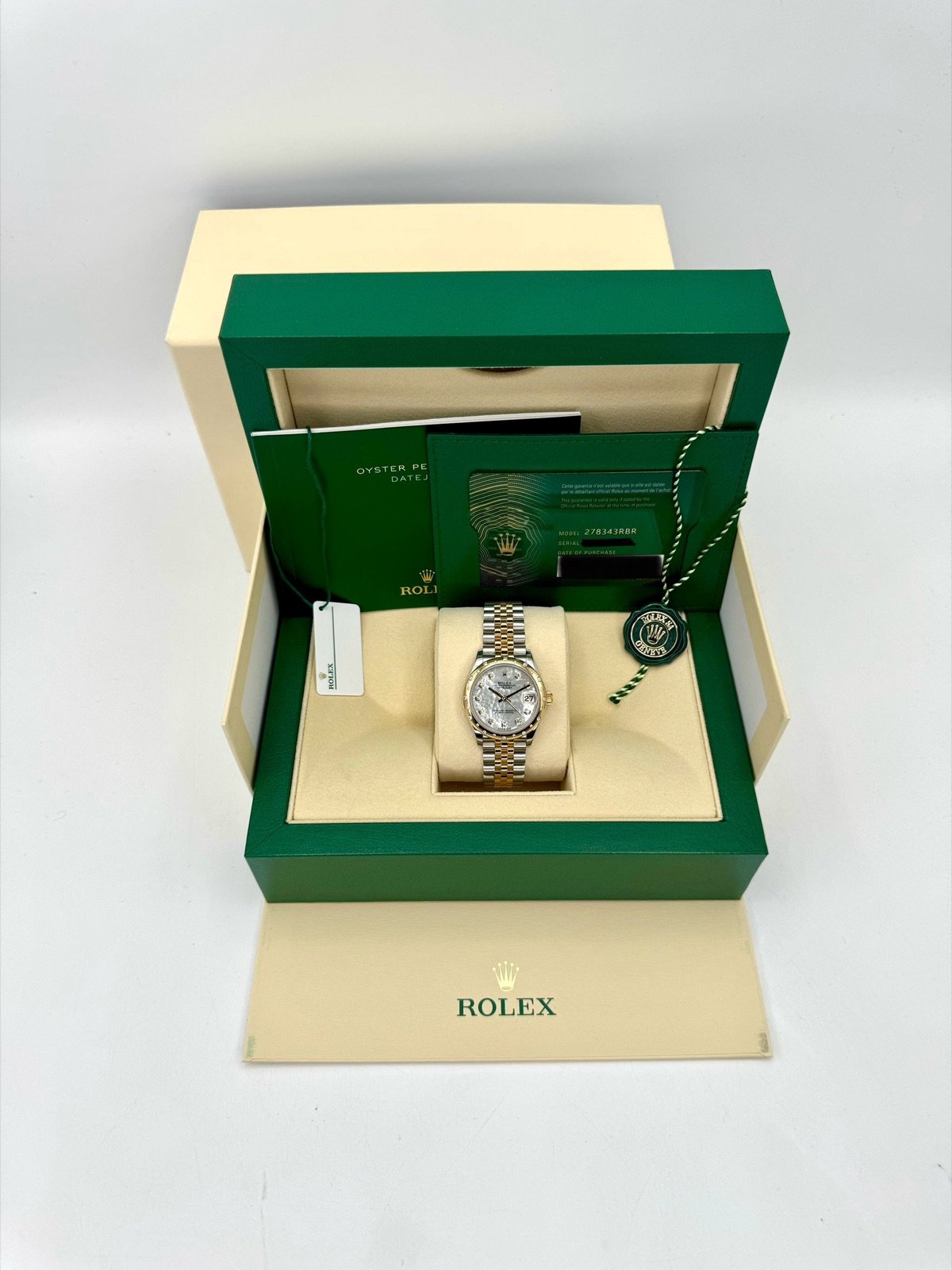 2021 Rolex Datejust 31mm 278343RBR Two-Tone Jubilee MOP Diamond Dial - Image 11