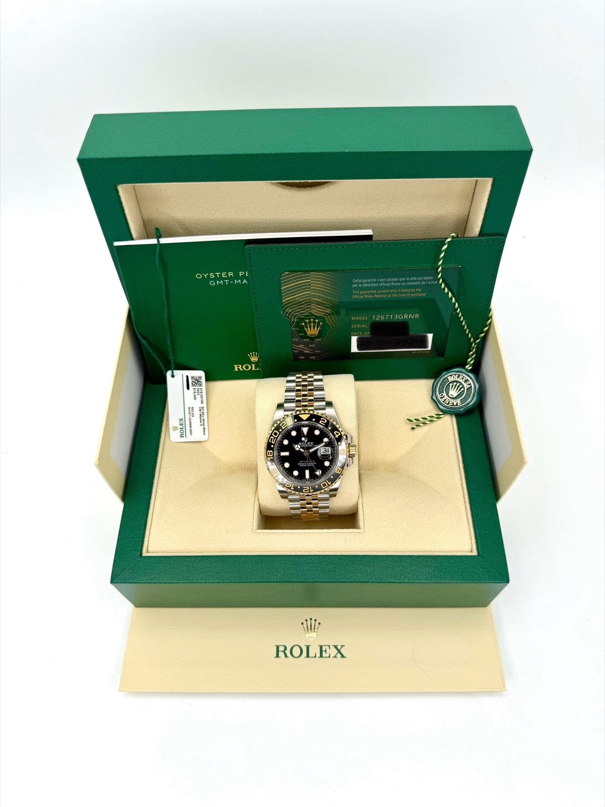 2024 Rolex GMT-Master II 40mm 126713GRNR Two-Tone Jubilee Black Dial - Image 11