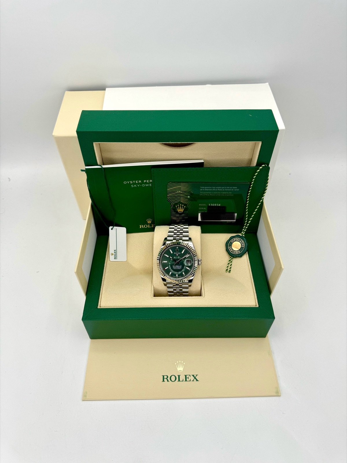 2025 Rolex Sky-Dweller 42mm 336934 Jubilee Green Dial (Unworn) - Image 10