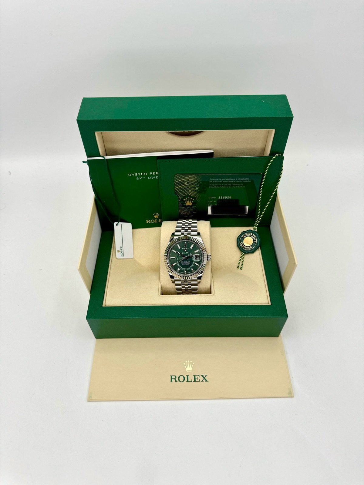 2025 Rolex Sky-Dweller 42mm 336934 Jubilee Green Dial (Unworn) - Image 9