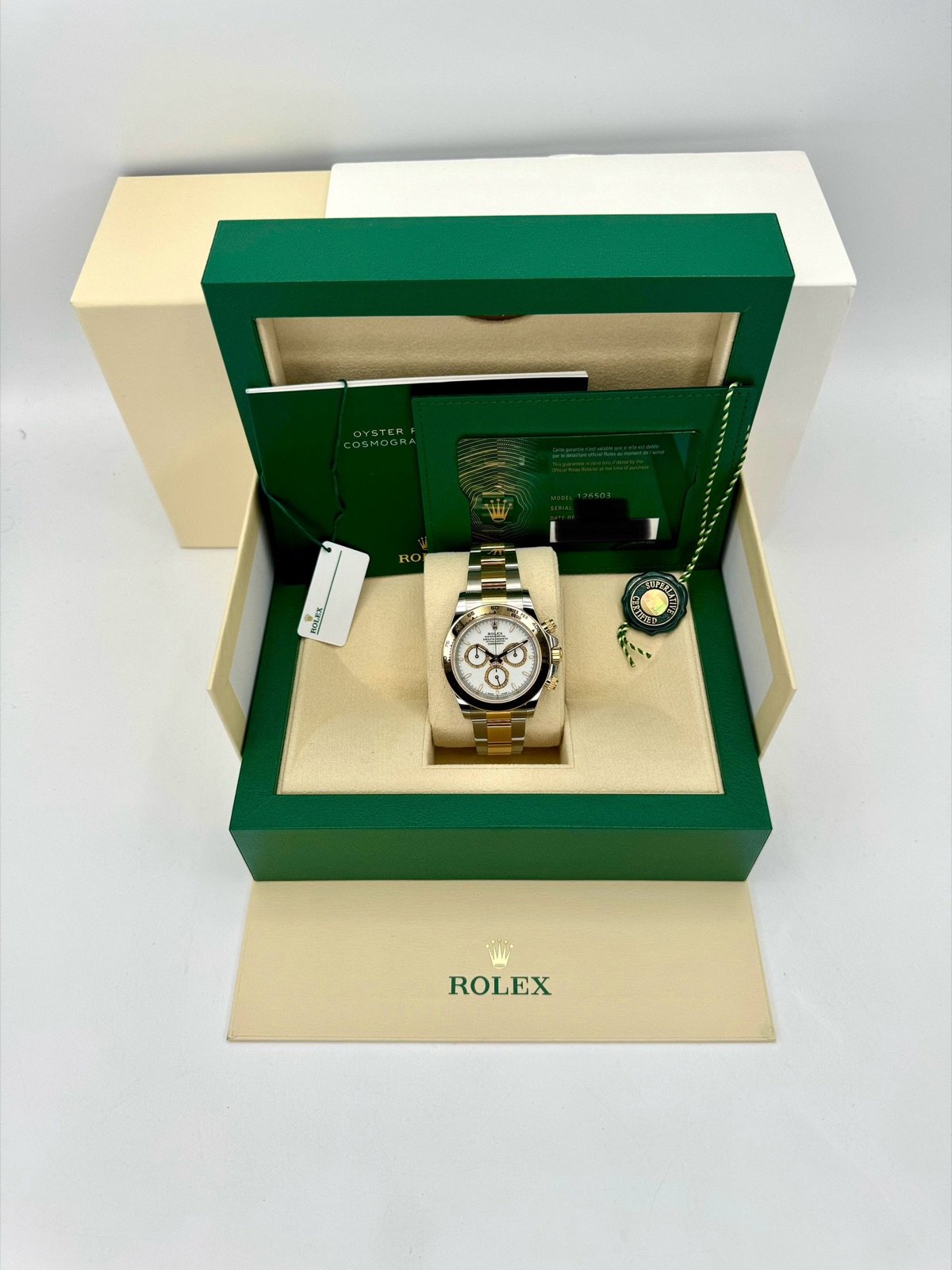 2024 Rolex Daytona 40mm 126503 Two-Tone White Dial (Unworn) - Image 12