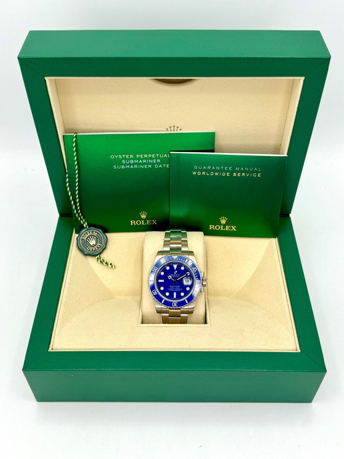 Rolex Submariner “Smurf” 40mm 116619LB White Gold Blue Dial - Image 11