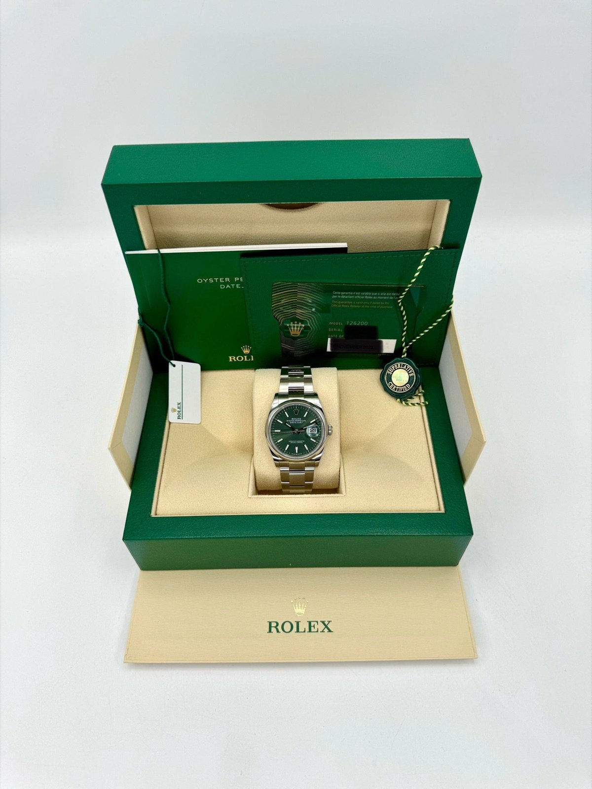 2023 Rolex Datejust 36mm 126200 Mint Green Dial (Unworn) - Image 11