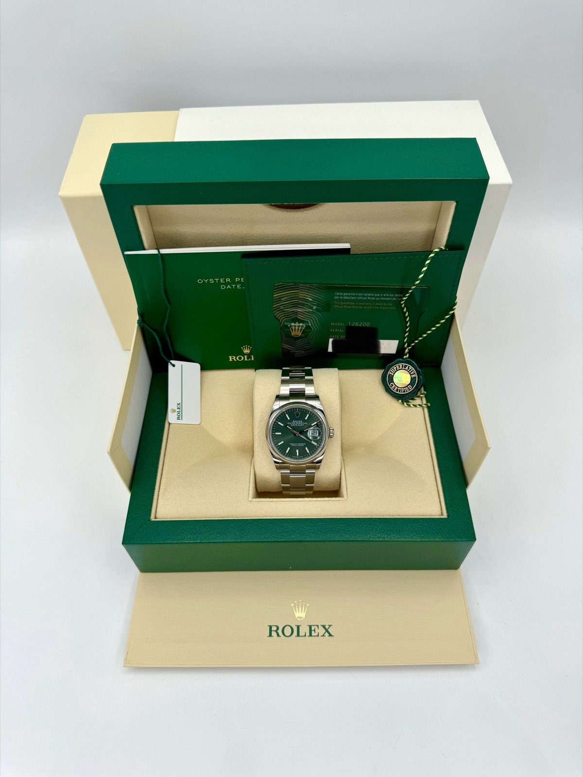 2023 Rolex Datejust 36mm 126200 Mint Green Dial (Unworn) - Image 12