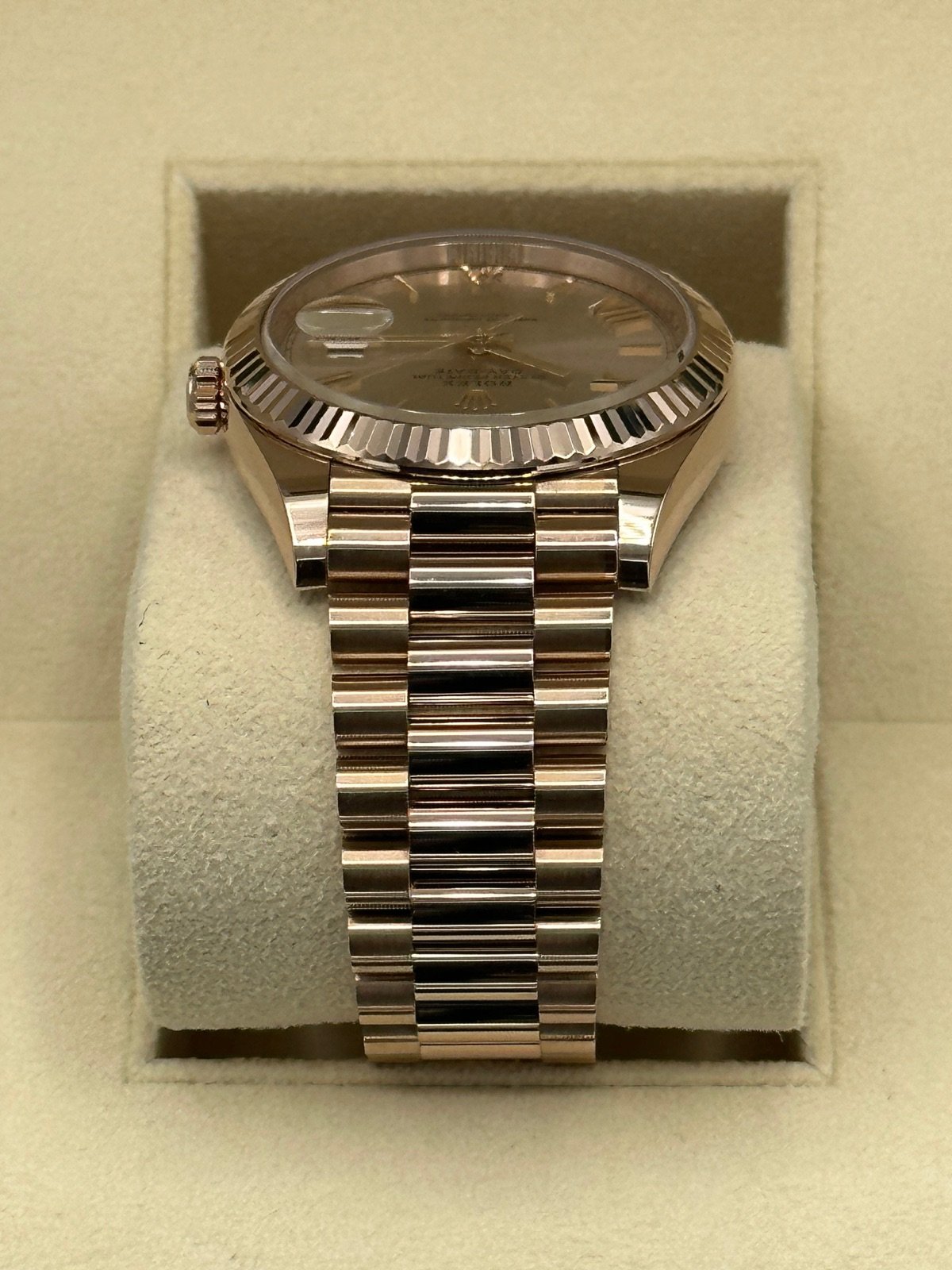 2023 Rolex Day-Date 40mm 228235 Presidential Rose Gold Sundust Dial (Unworn) - Image 3